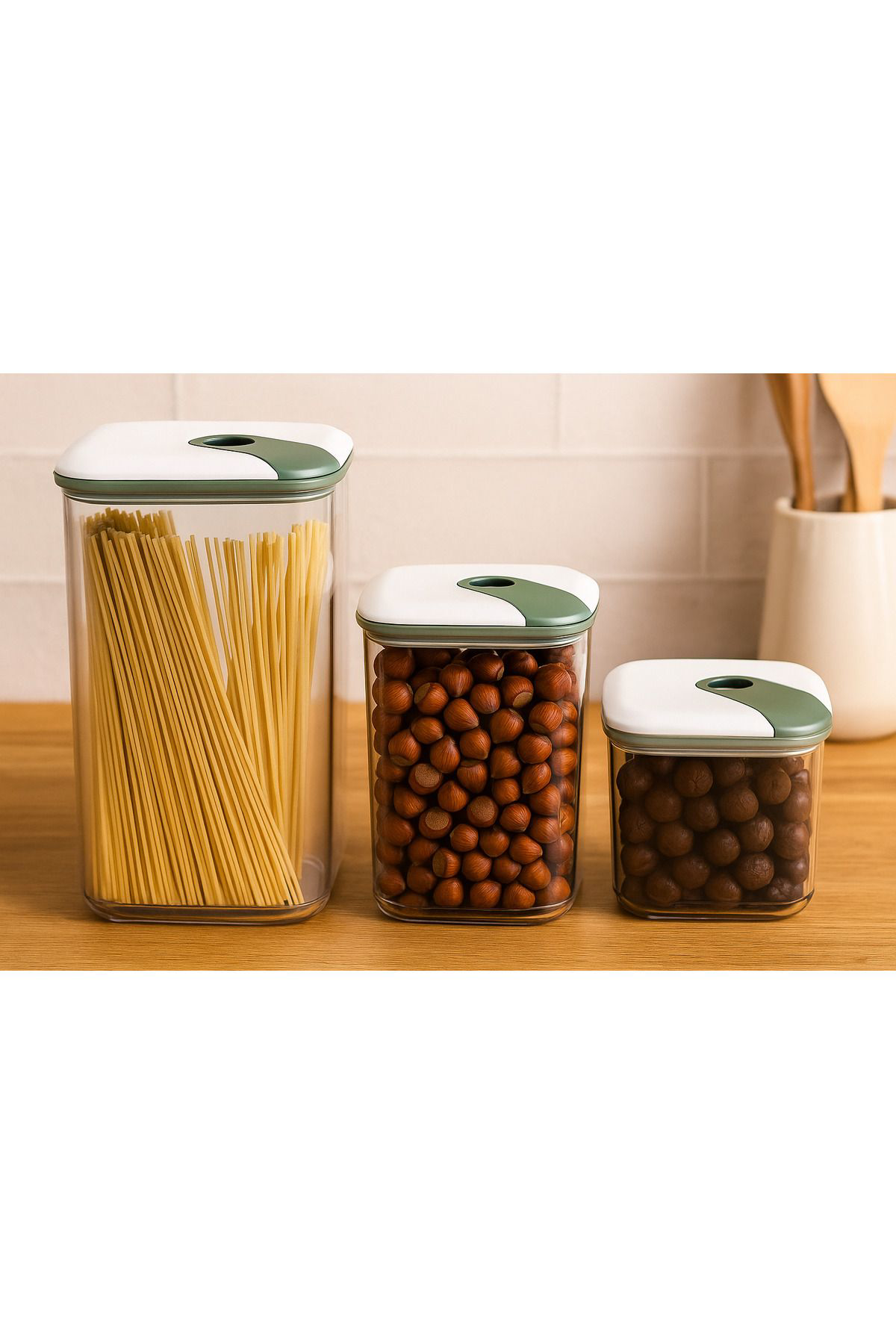 Ferah Plastik 3'lü Hava Geçirmez Gıda Saklama Kabı Seti – 0.5L +