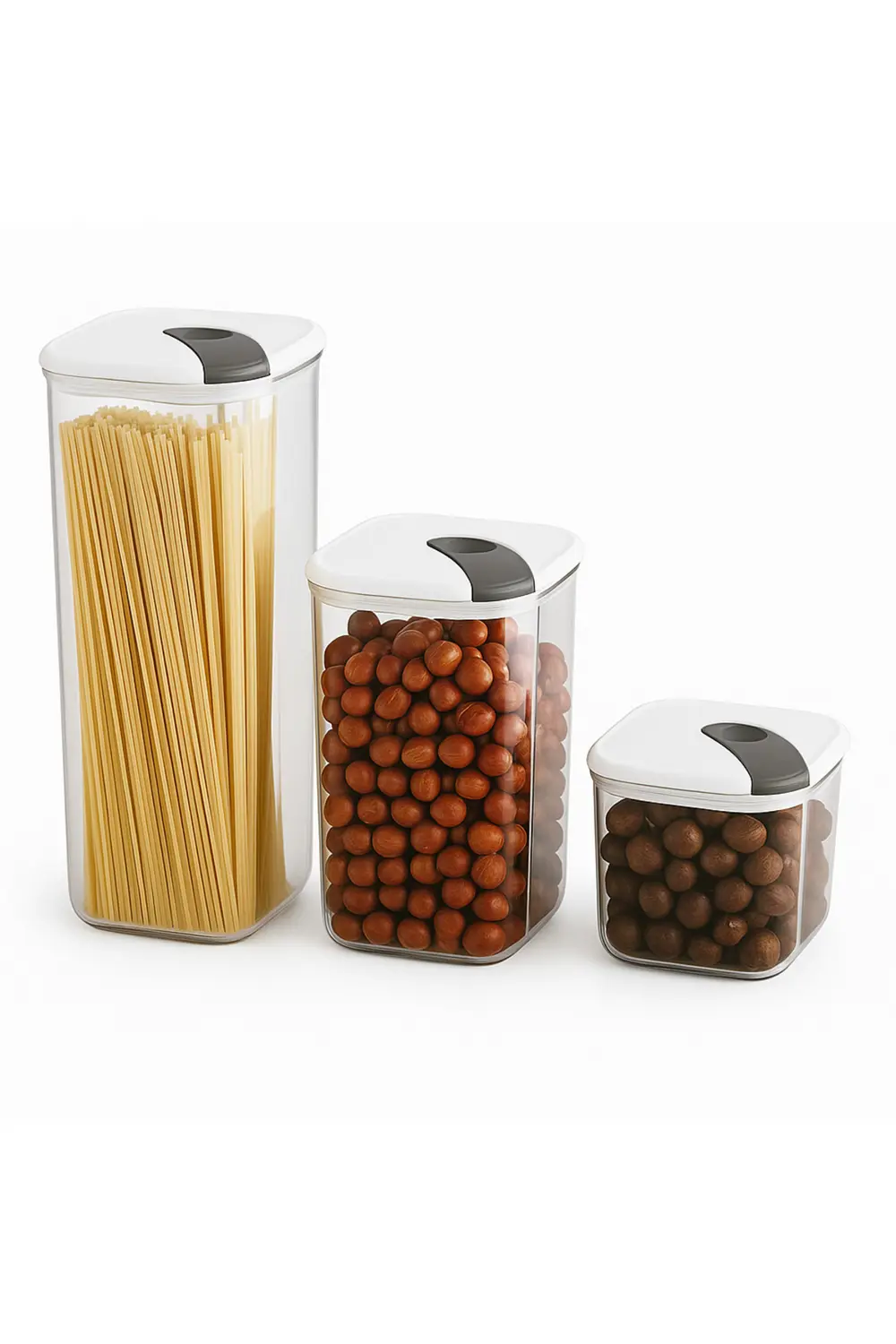 Ferah Plastik 3'lü Hava Geçirmez Gıda Saklama Kabı Seti – 0.5L +