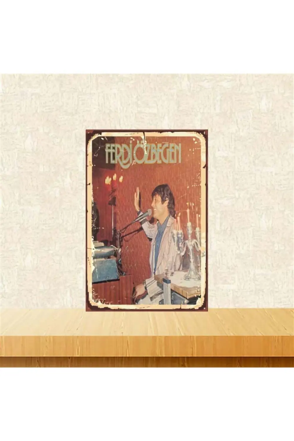 Ferdi Özbeğen 20-30 cm Retro Ahşap Poster Tkfx3657