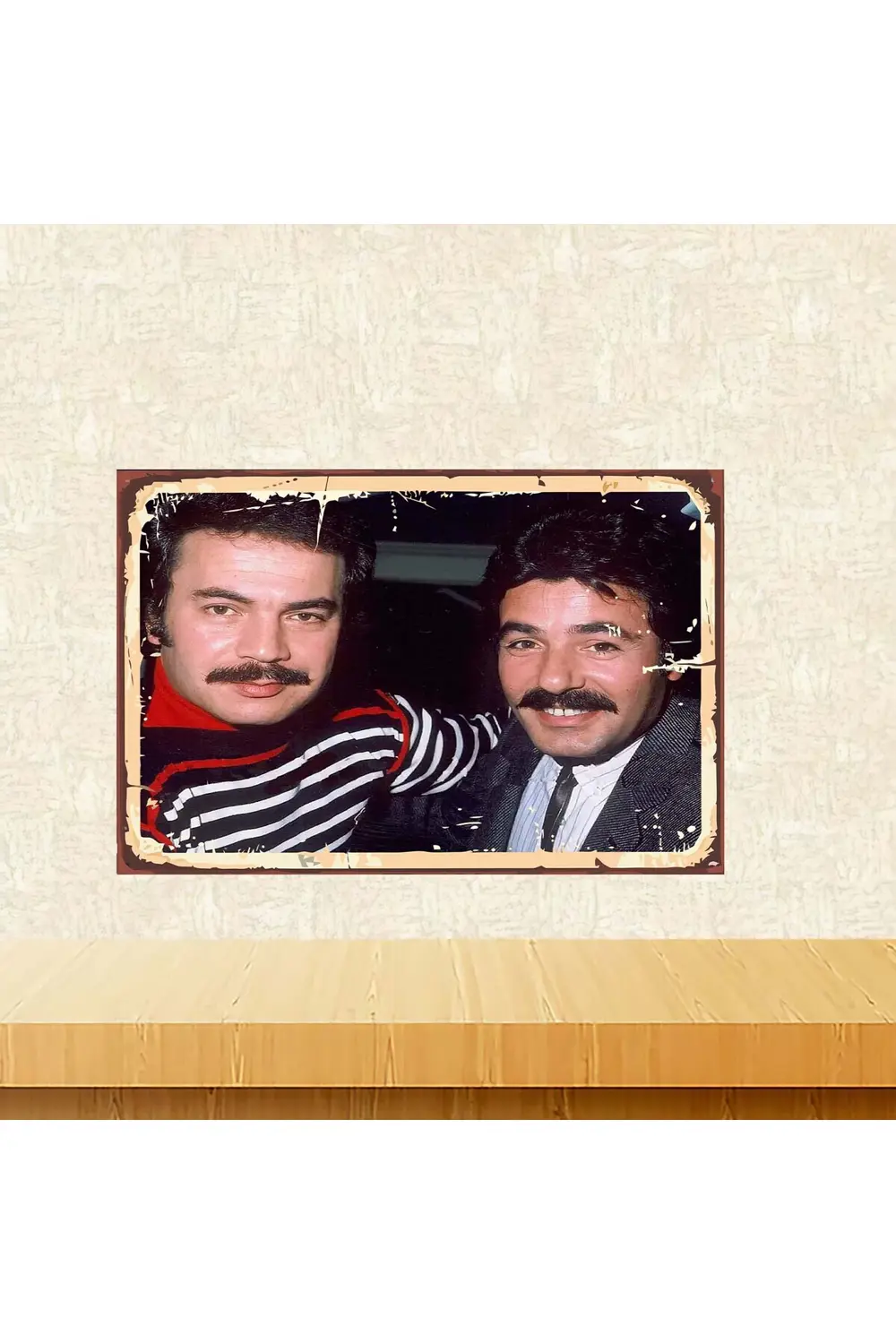 Ferdi Tayfur Orhan Gencebay 20 x 30 CM MDF Ahşap Duvar Tablosu Ar
