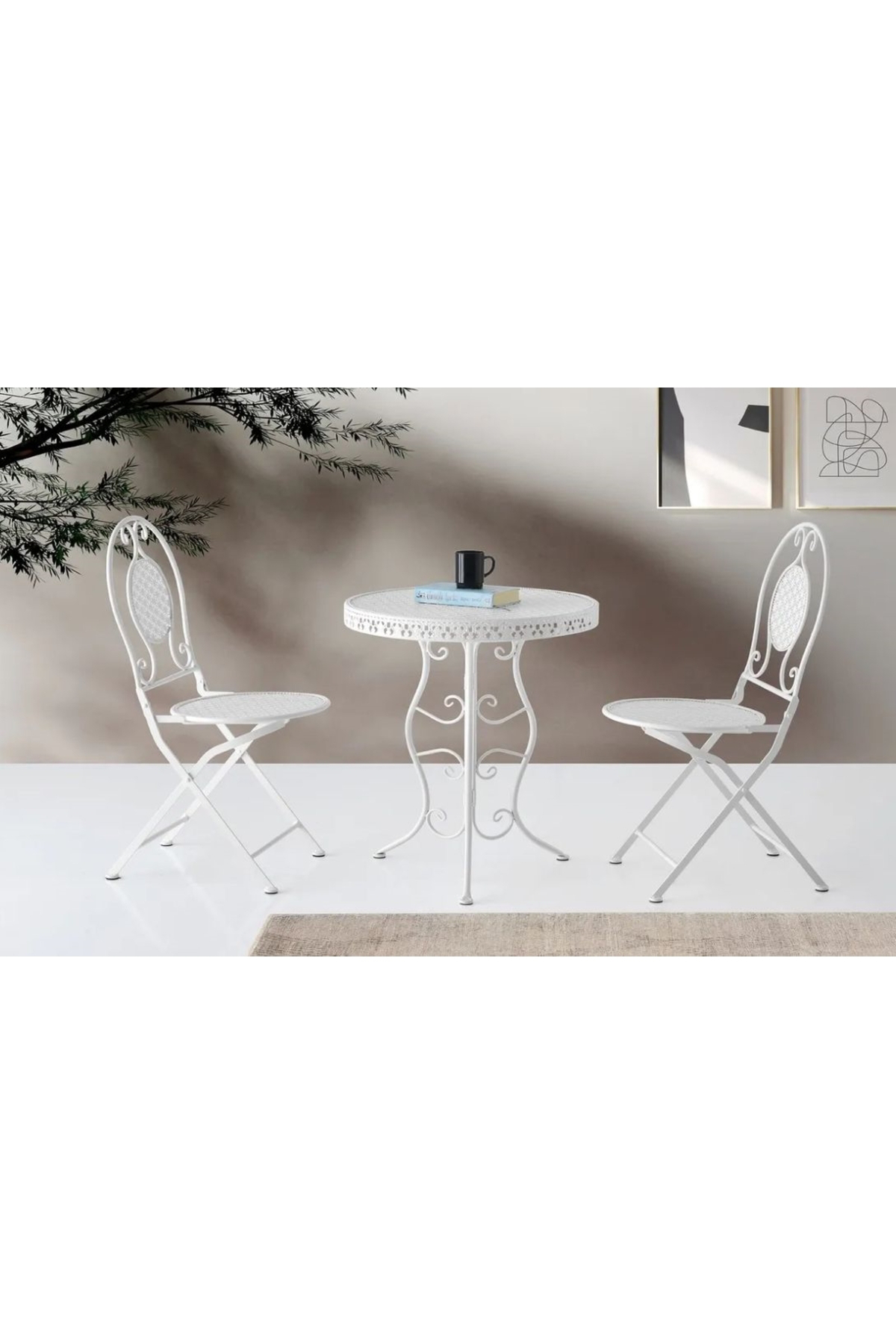 Ferforje Set Masa Sandalye Balkon Takımı Bahçe Takımı Kafe Takımı Ferforje Set Masa Sandalye Balkon Takımı Bahçe Takımı Kafe Takımı - Görsel 3