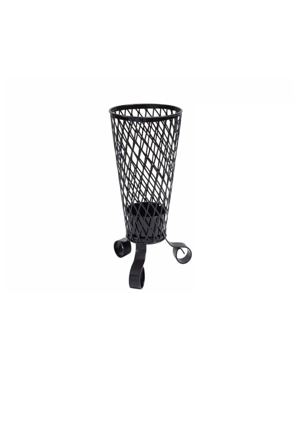 Ferforjeli Metal Siyah Şemsiyelik 21*50 cm