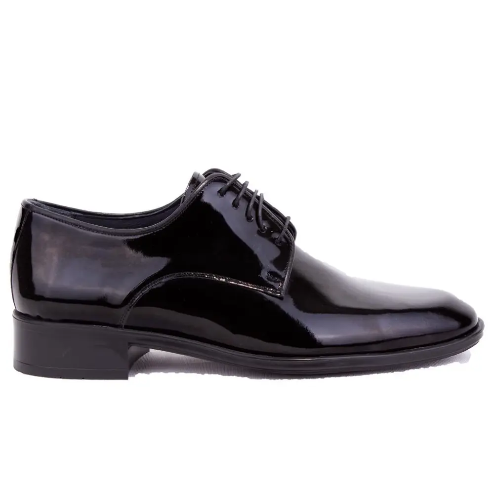 Fermend 849 Siyah Rugan Klasik Deri Erkek Ayakkabı