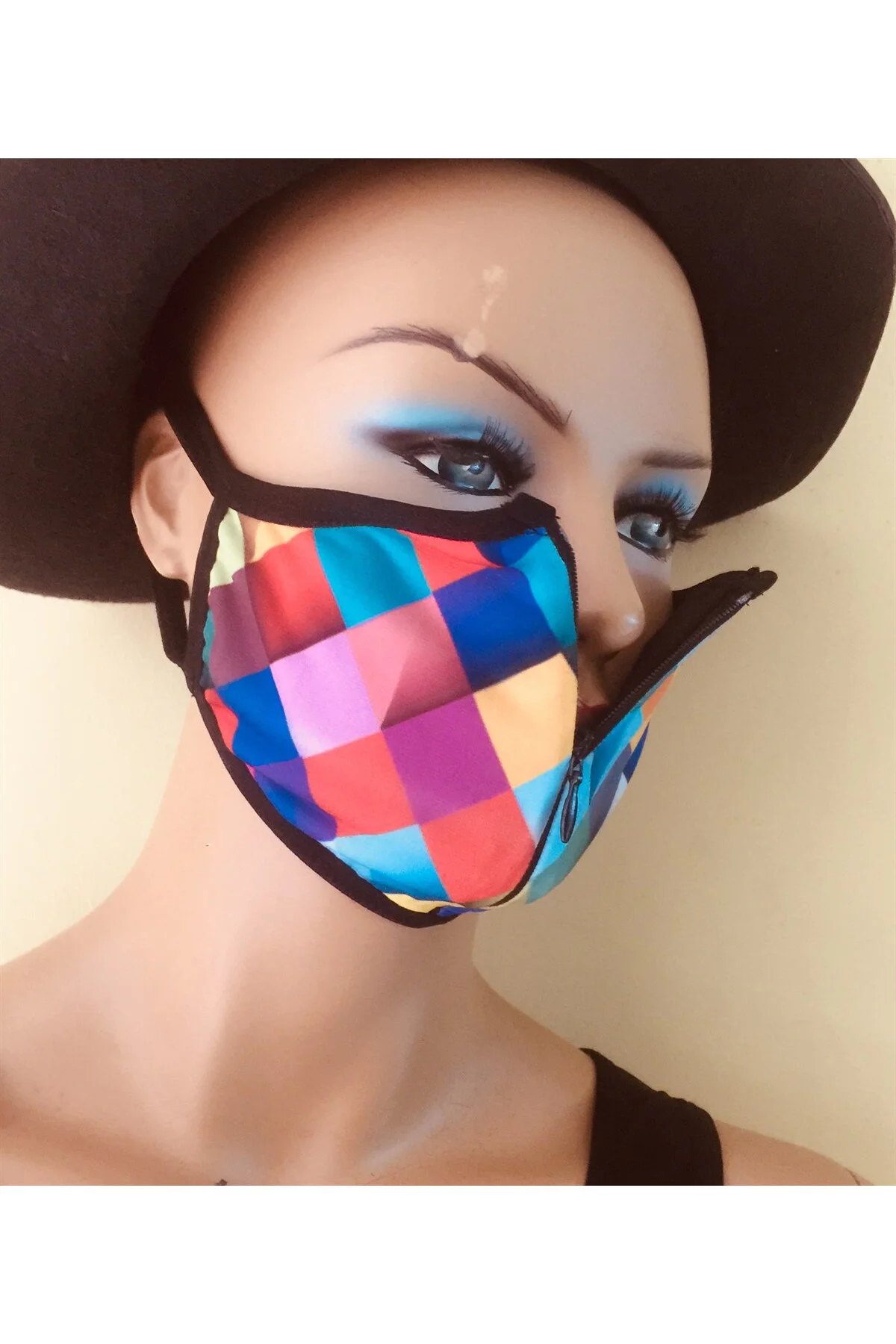 Fermuarlı 2 Katlı Maske