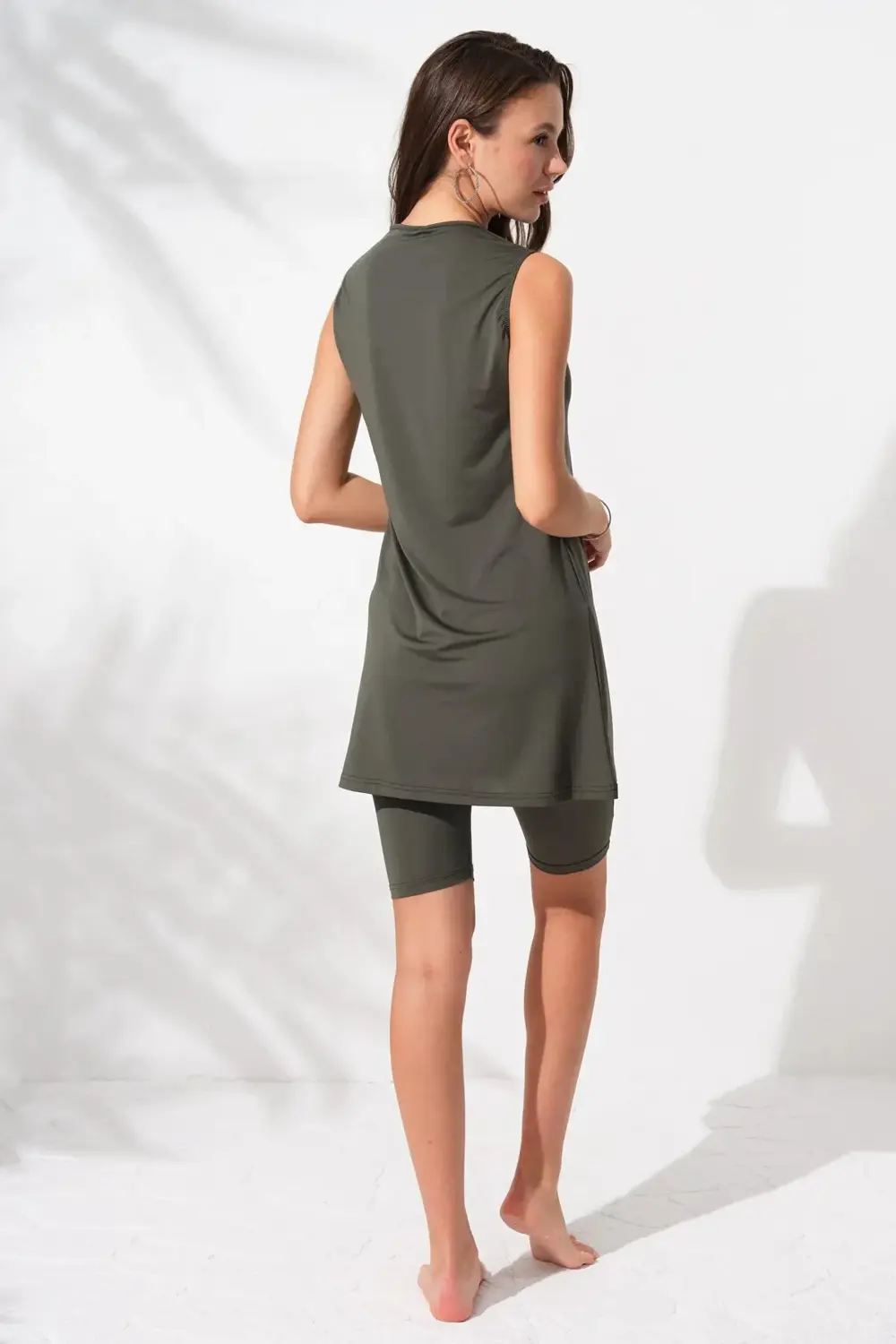 FERMUARLI KOLSUZ TESETTÜR MAYO HAKİ 231901 4 PARÇA