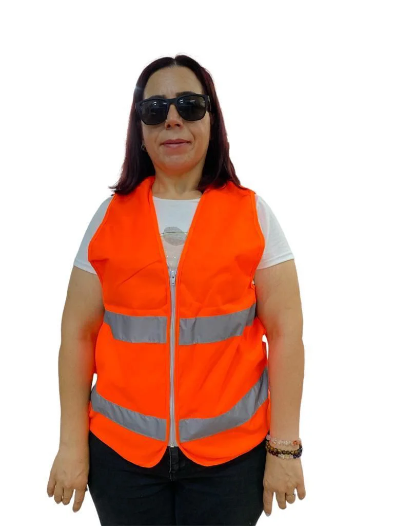 Fermuarlı Tcu İkaz Yeleği XL Beden 59 cm