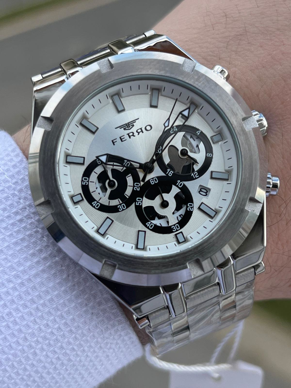 Ferro Çelik Kordon İç Fonksiyonları Aktif Chronograph 30 Mt Su Ge