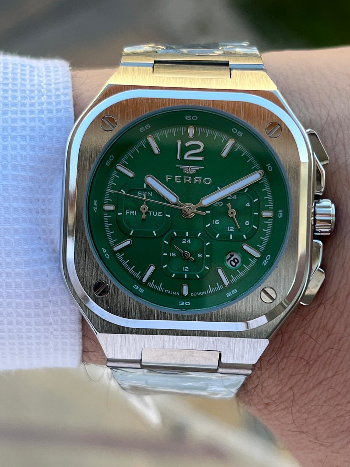 Ferro Çelik Kordon İç Fonksiyonları Aktif Chronograph 30 Mt Su Ge