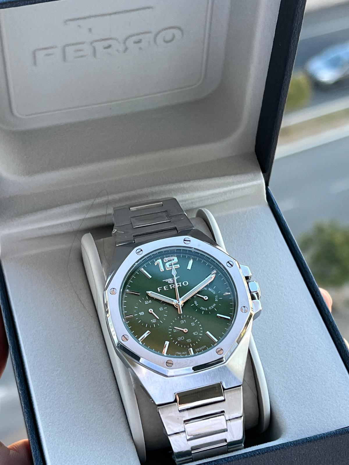 Ferro Çelik Kordon İç Fonksiyonları Aktif Chronograph 30 Mt Su Ge