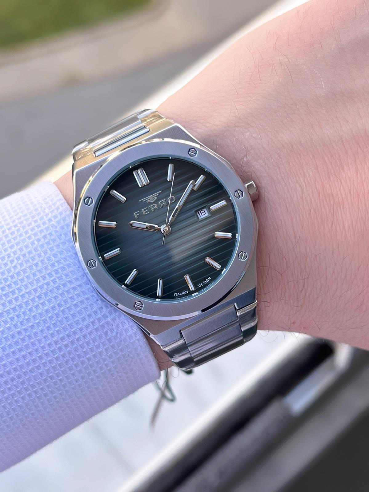 Ferro Çelik Kordon Nişan Ve Damat Saati Olarak ITALIAN DESIGN 3 A