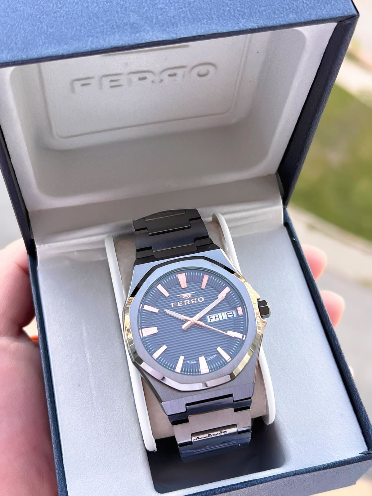 Ferro Çelik Kordon Nişan Ve Damat Saati Olarak ITALIAN DESIGN 3 A