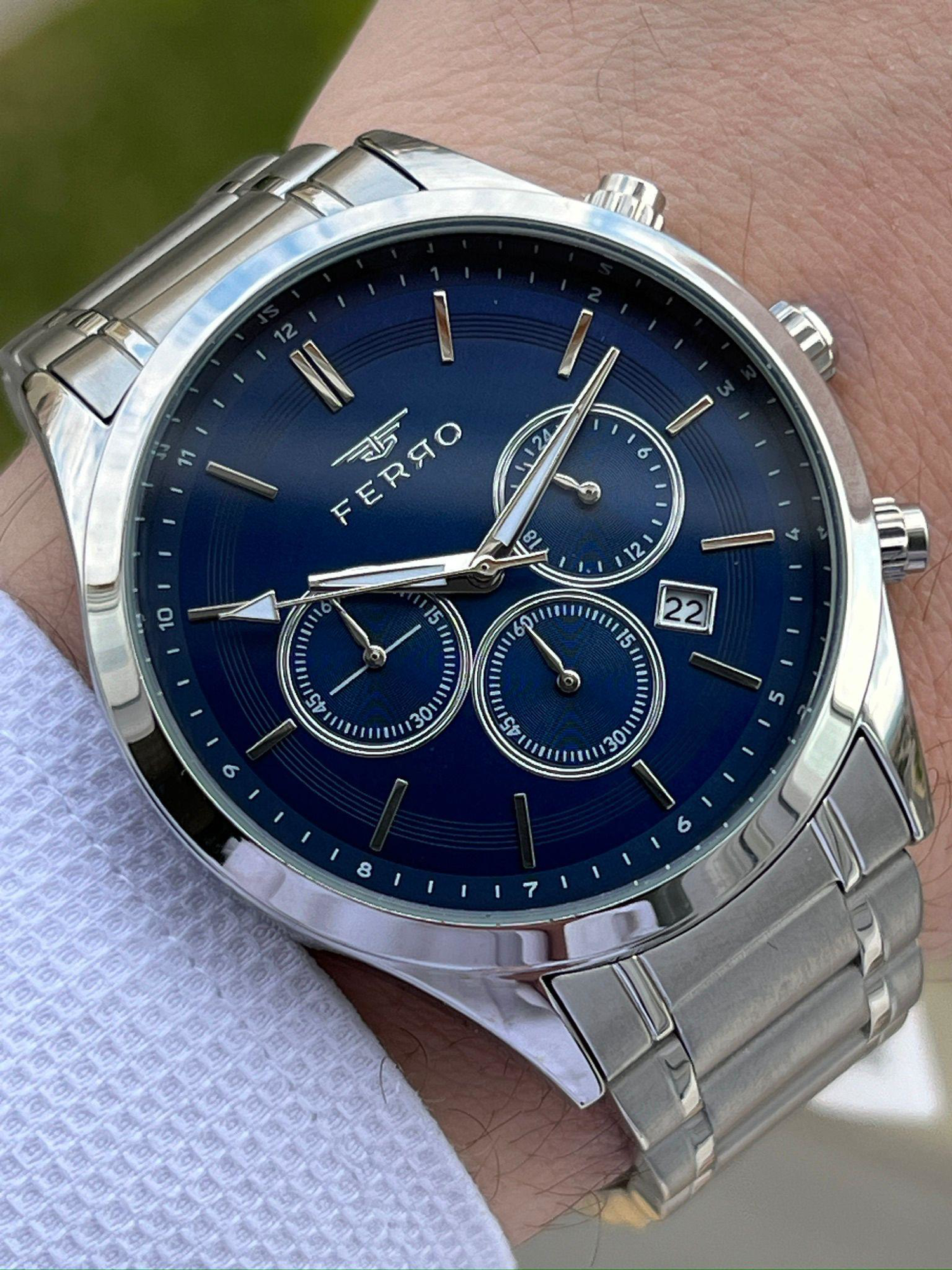 Ferro Çelik Kordon İç Fonksiyonları Aktif Chronograph 30 Mt Su Ge