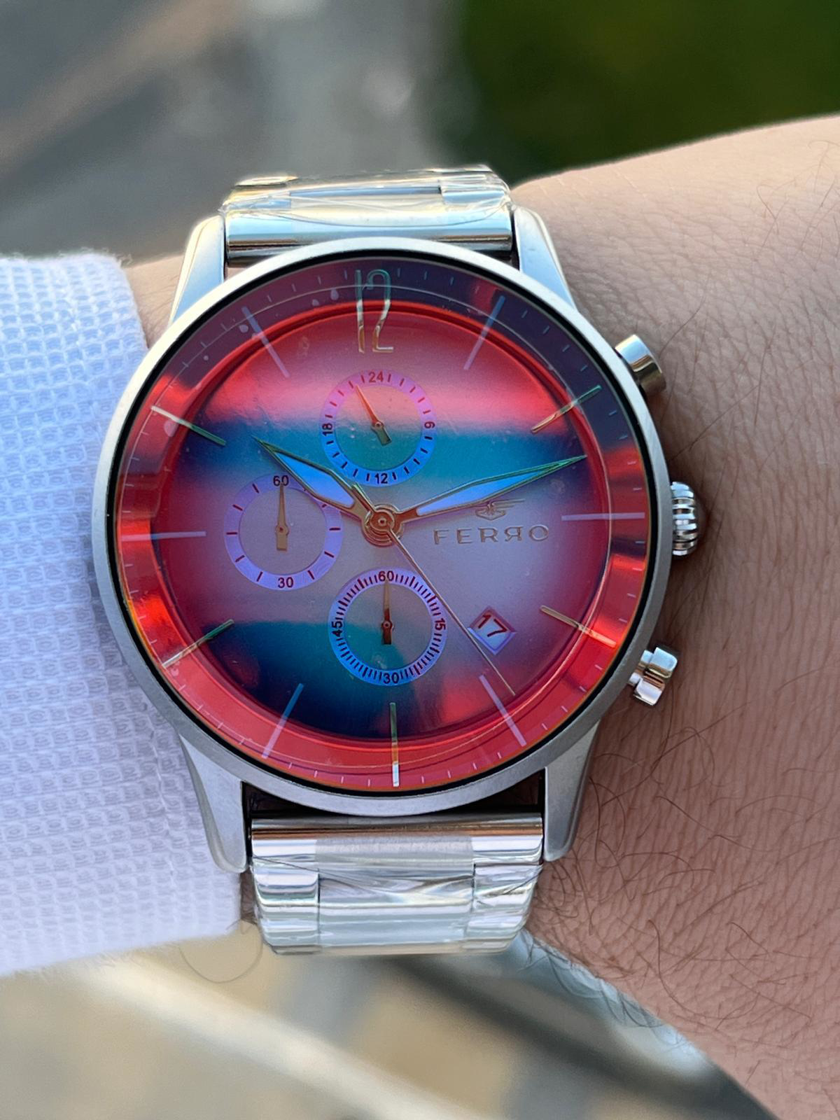 Ferro Çelik Kordon İç Fonksiyonları Aktif Chronograph 30 Mt Su Ge