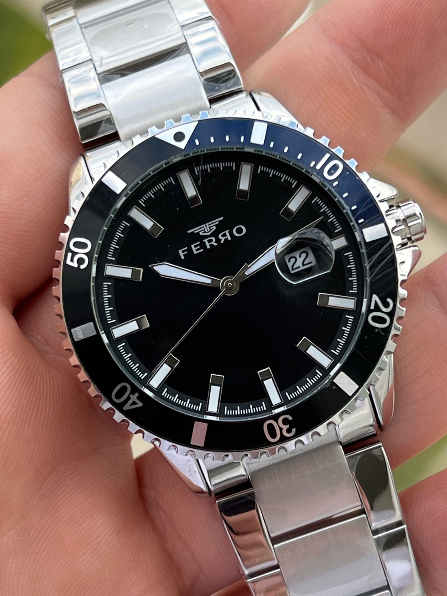Ferro Çelik Kordon İç Fonksiyonları Aktif Chronograph 30 Mt Su Ge