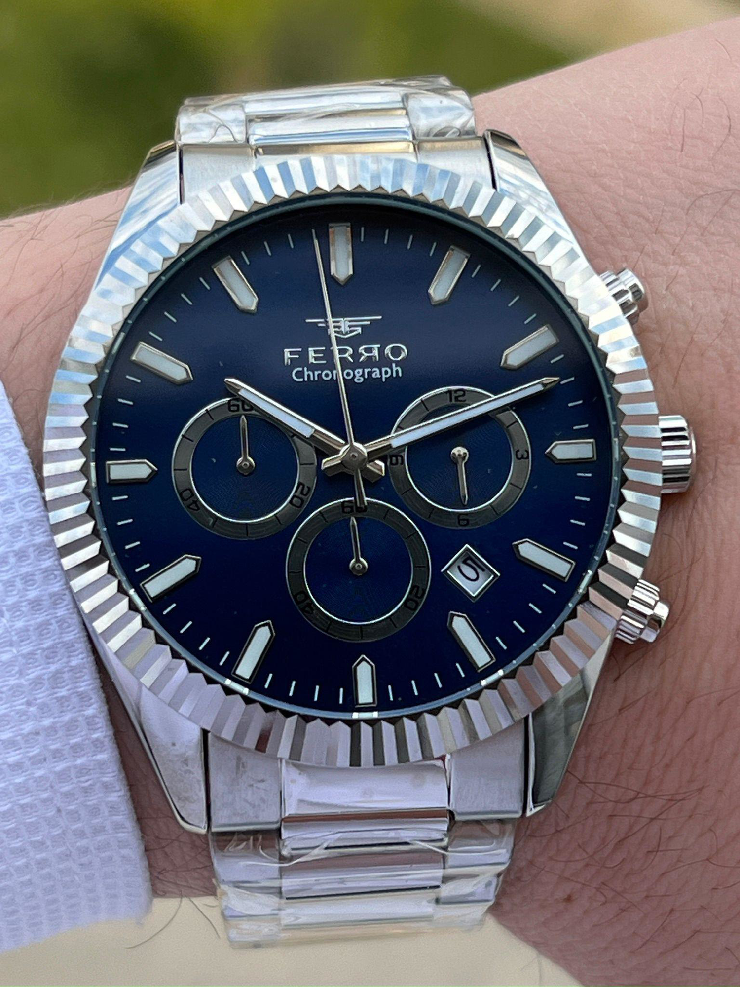 Ferro Çelik Kordon İç Fonksiyonları Aktif Chronograph 30 Mt Su Ge