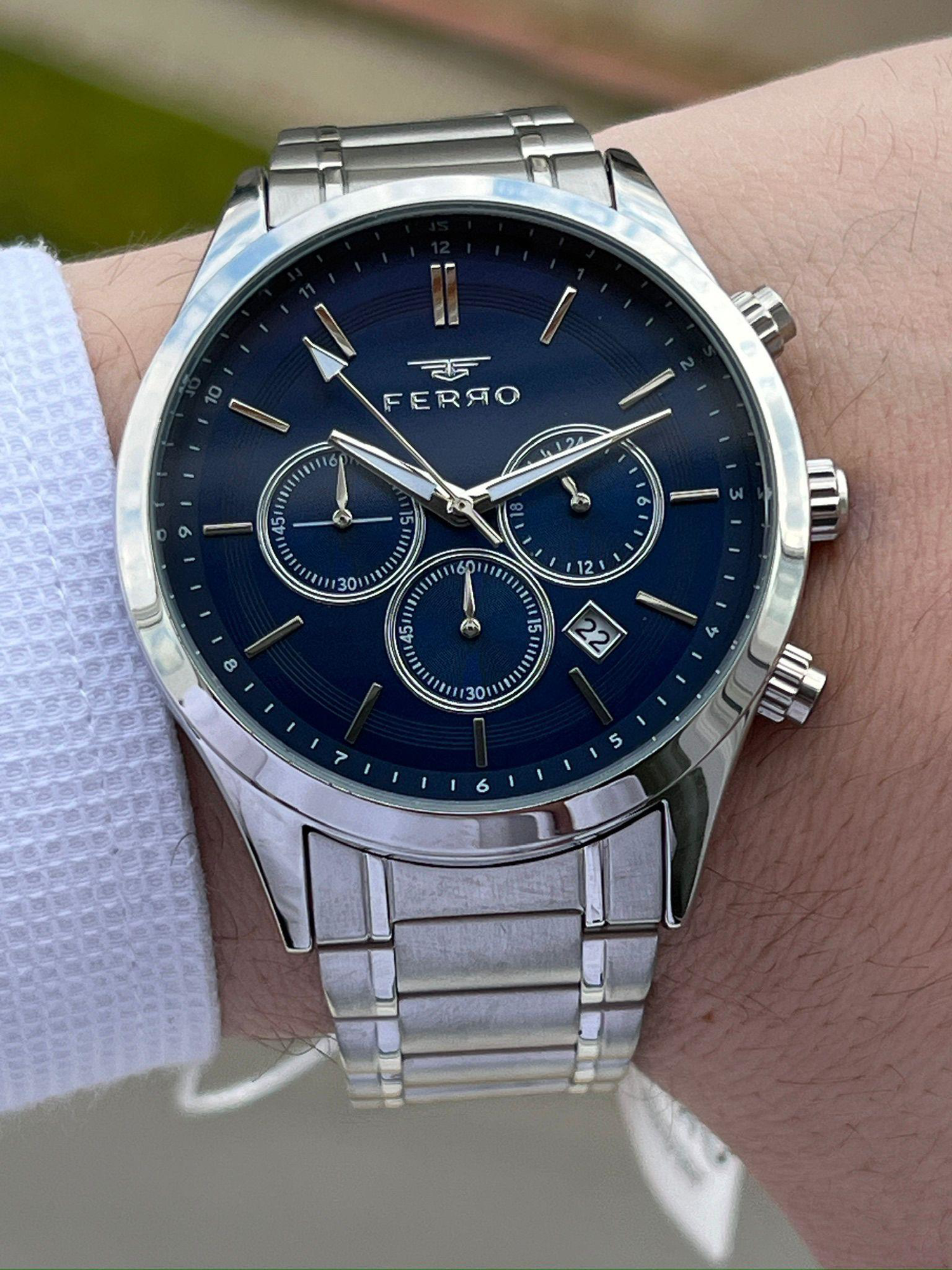Ferro Çelik Kordon İç Fonksiyonları Aktif Chronograph 30 Mt Su Ge