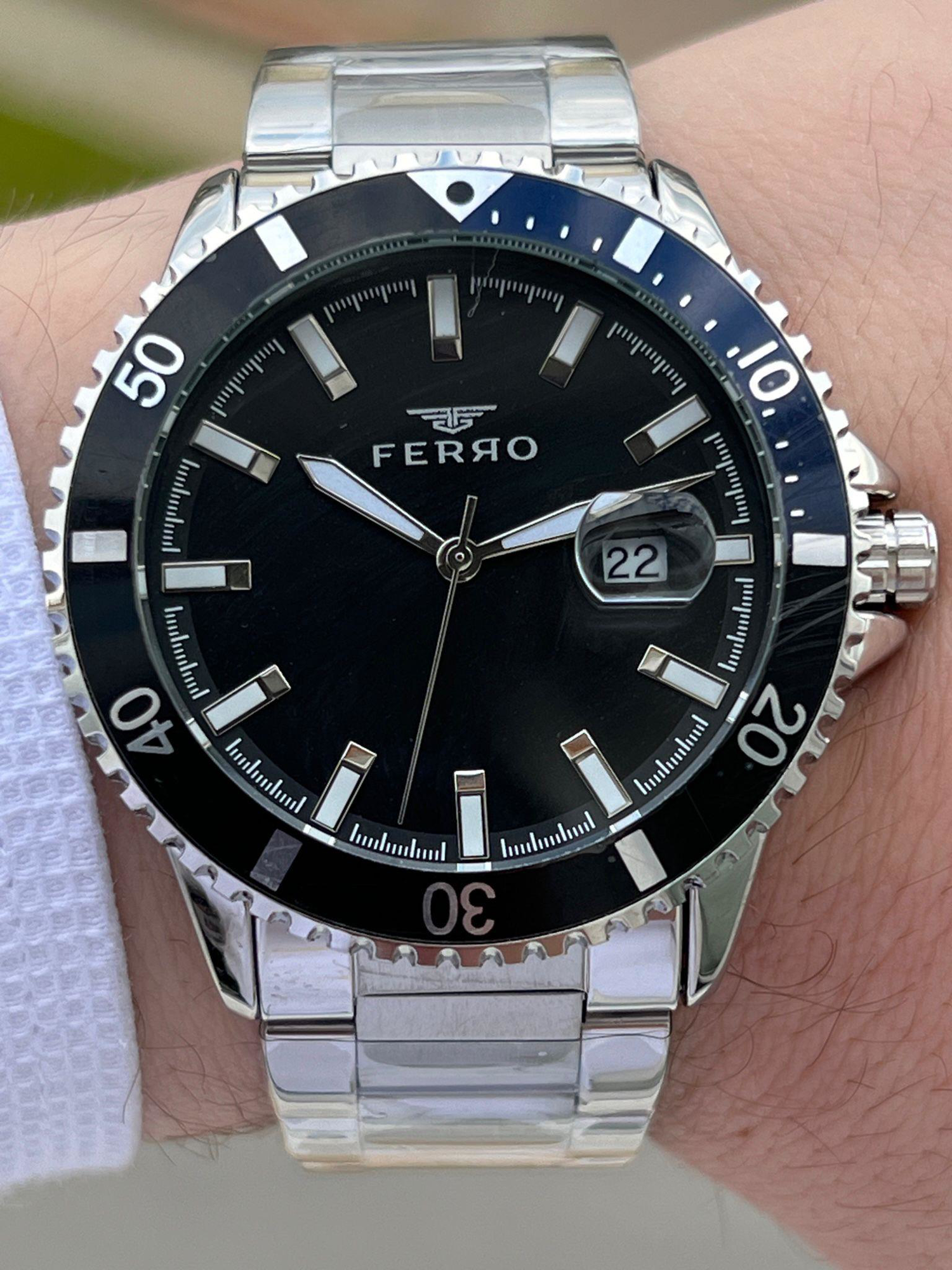 Ferro Çelik Kordon İç Fonksiyonları Aktif Chronograph 30 Mt Su Ge