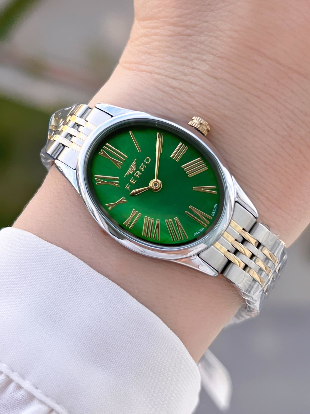 Ferro Çelik Kordon Oval Kasa İTALIAN DESIGN 2 Yıl Garantili Kadın