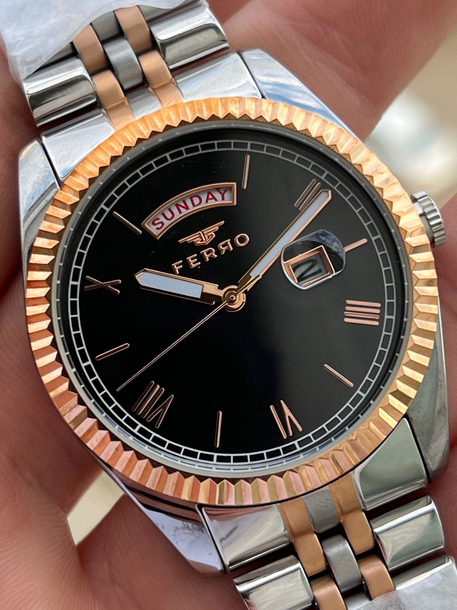 Ferro Çelik Kordon İç Fonksiyonları Aktif Chronograph 30 Mt Su Ge