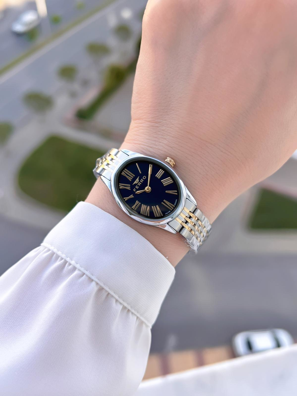 Ferro Çelik Kordon Oval Kasa İTALIAN DESIGN 2 Yıl Garantili Kadın