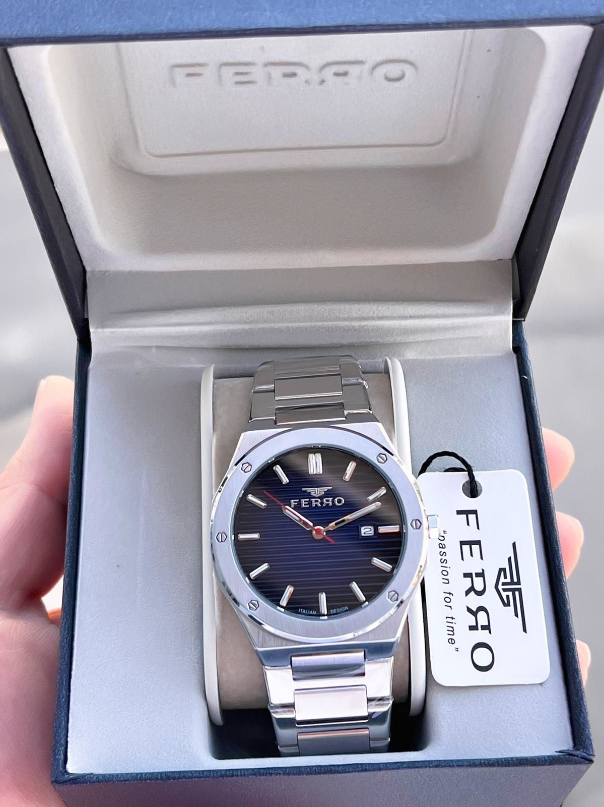 Ferro Çelik Kordon Nişan Ve Damat Saati Olarak ITALIAN DESIGN 3 A