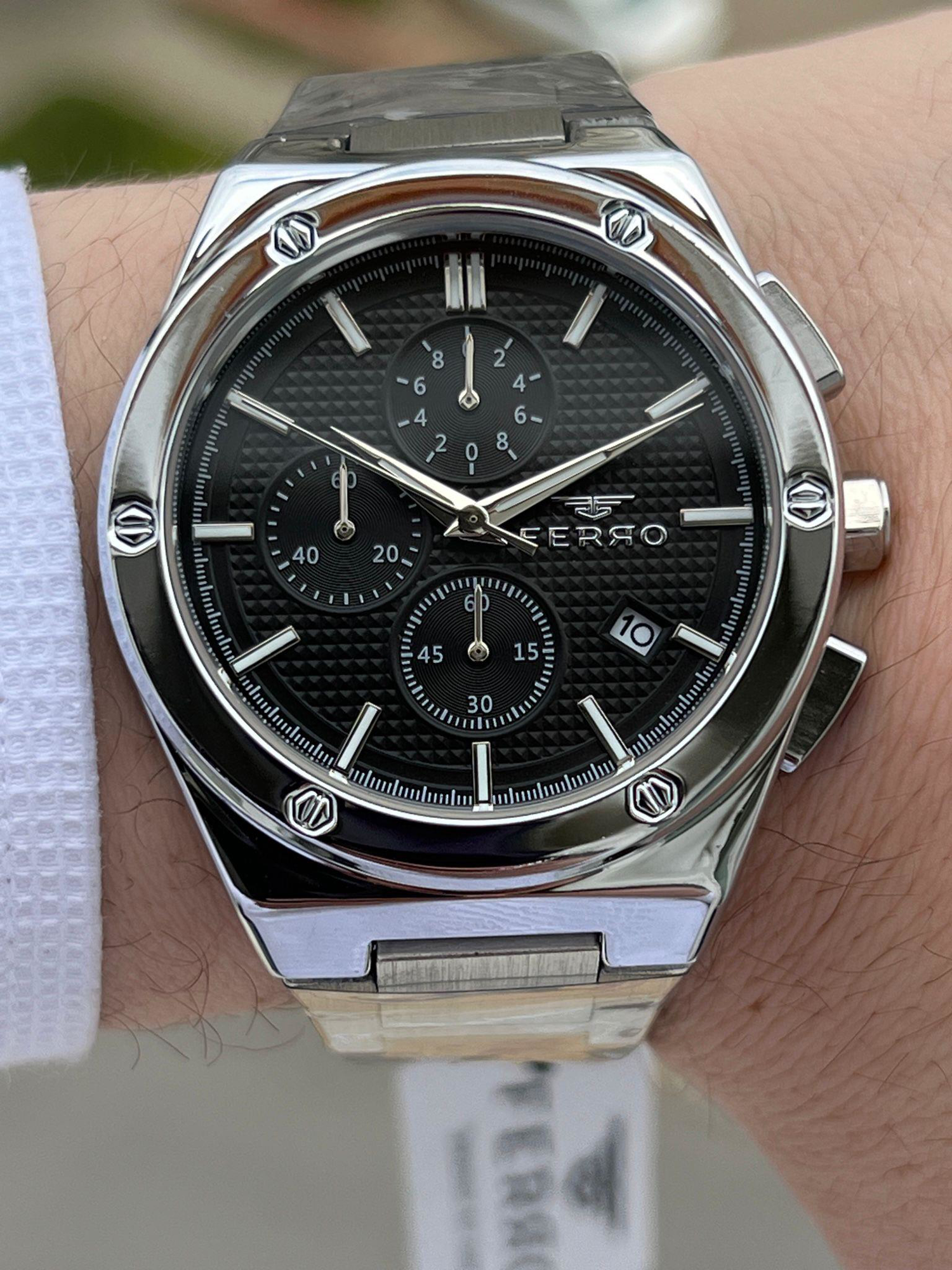 Ferro Çelik Kordon İç Fonksiyonları Aktif Chronograph 30 Mt Su Ge