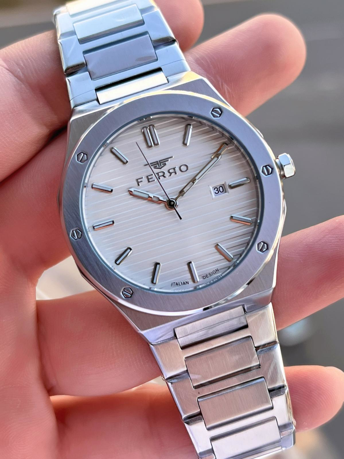 Ferro Çelik Kordon Nişan Ve Damat Saati Olarak ITALIAN DESIGN 3 A