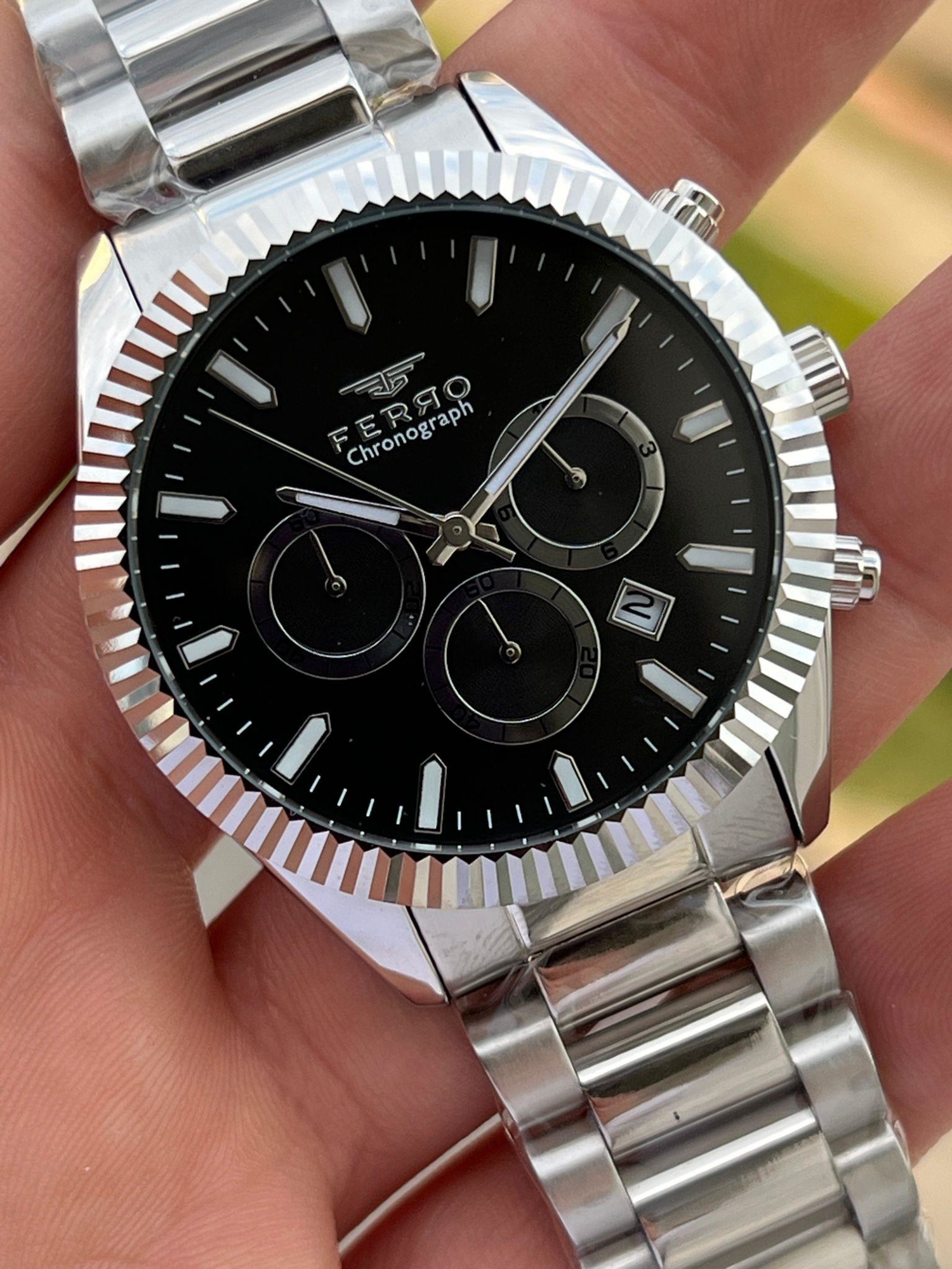 Ferro Çelik Kordon İç Fonksiyonları Aktif Chronograph 30 Mt Su Ge