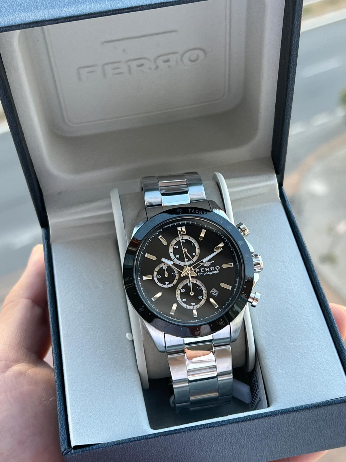 Ferro Çelik Kordon İç Fonksiyonları Aktif Chronograph 30 Mt Su Ge