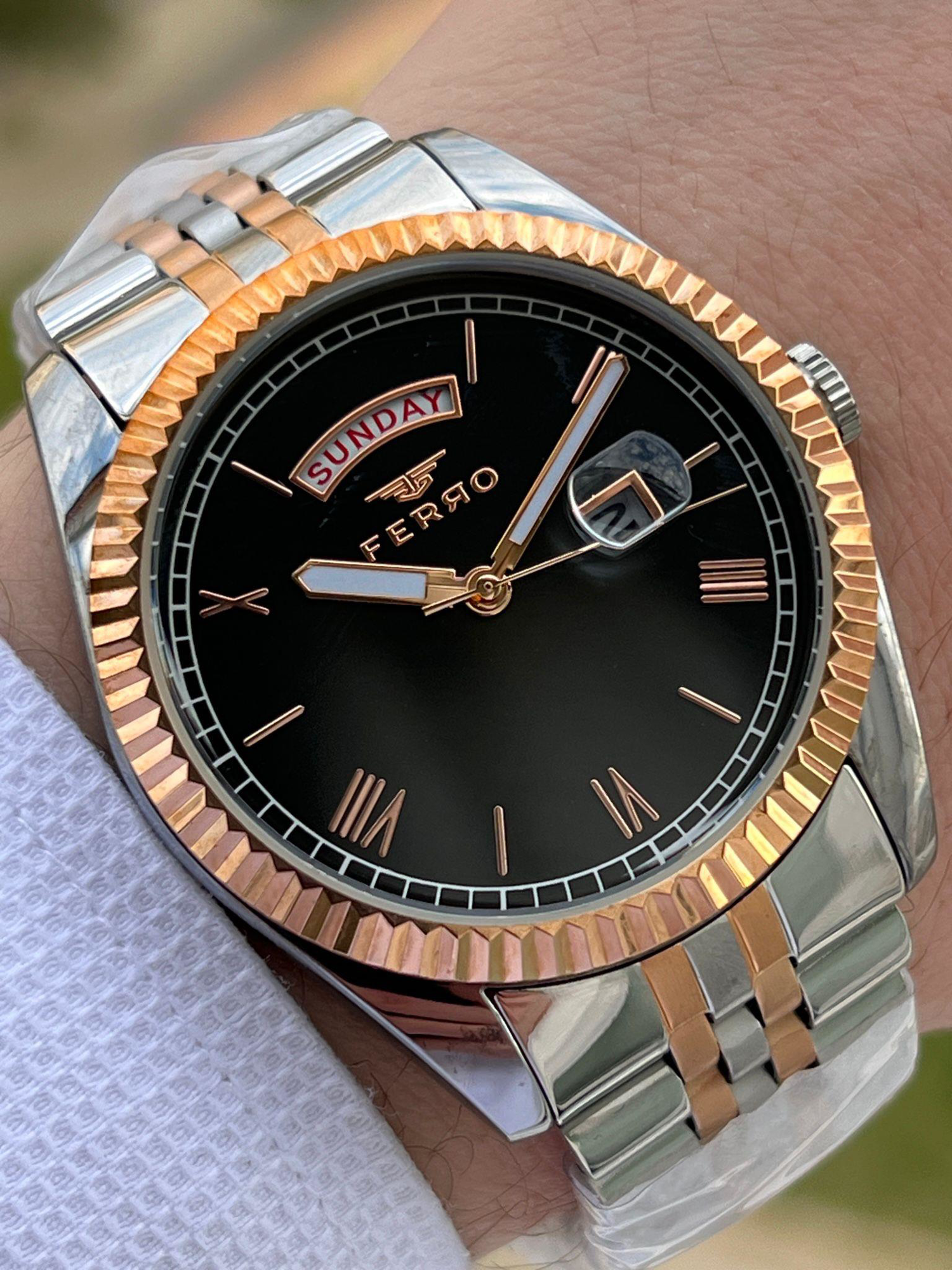 Ferro Çelik Kordon İç Fonksiyonları Aktif Chronograph 30 Mt Su Ge