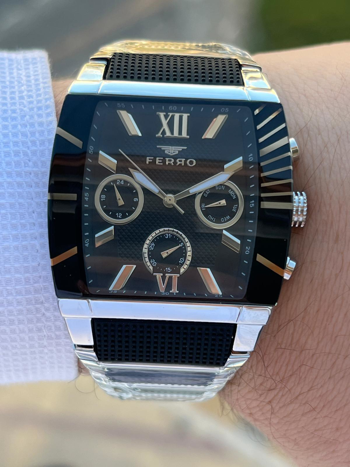Ferro Çelik Kordon İç Fonksiyonları Aktif Chronograph 30 Mt Su Ge