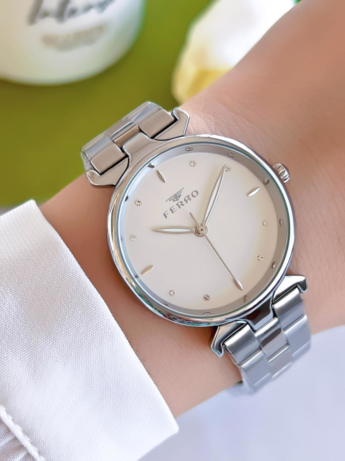 Ferro Çelik Kordon İyon Kaplama Kasa 3 Atm Suya Dayanıklı Kadın K