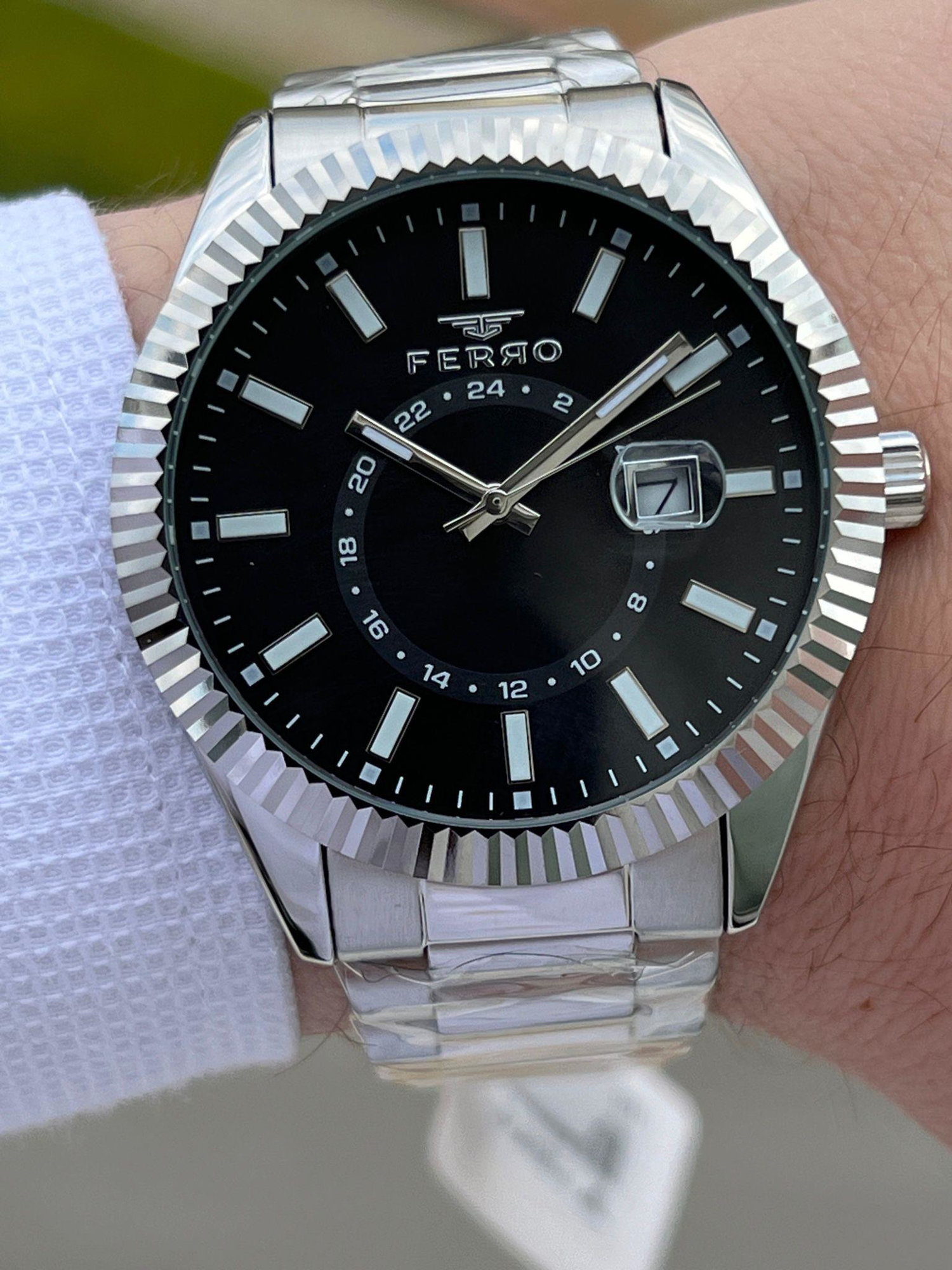 Ferro Çelik Kordon İç Fonksiyonları Aktif Chronograph 30 Mt Su Ge