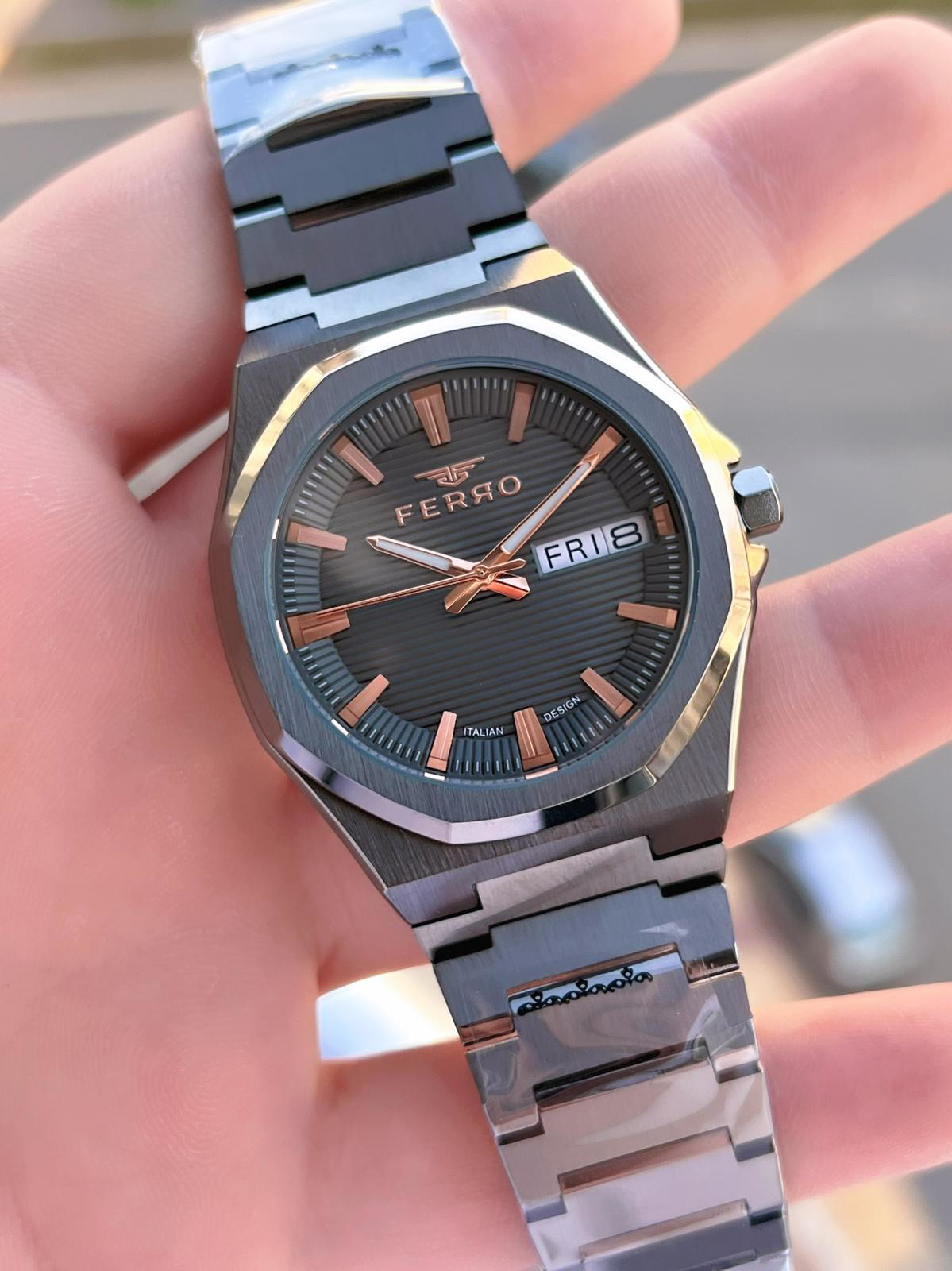 Ferro Çelik Kordon Nişan Ve Damat Saati Olarak ITALIAN DESIGN 3 A