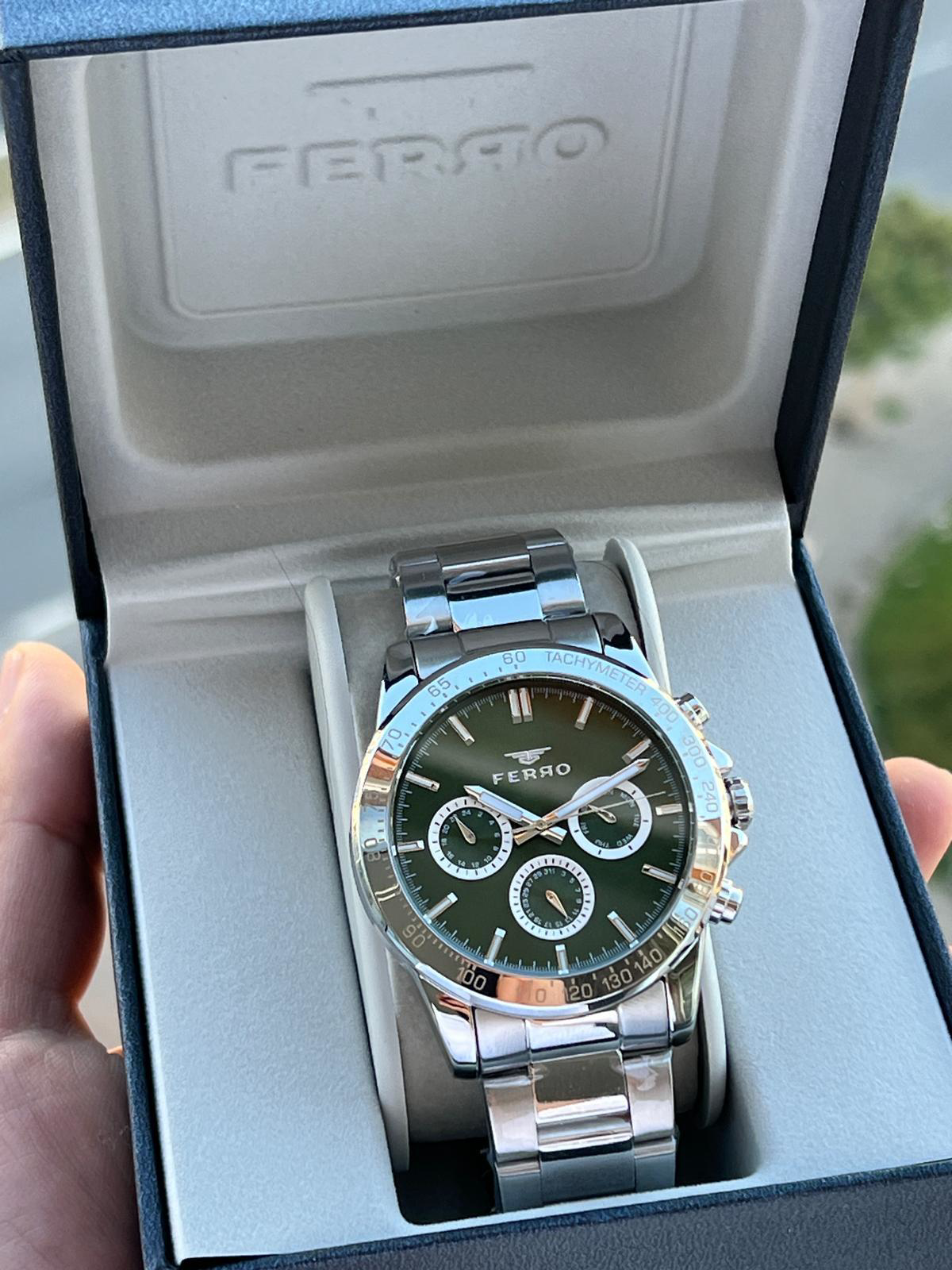 Ferro Çelik Kordon İç Fonksiyonları Aktif Chronograph 30 Mt Su Ge