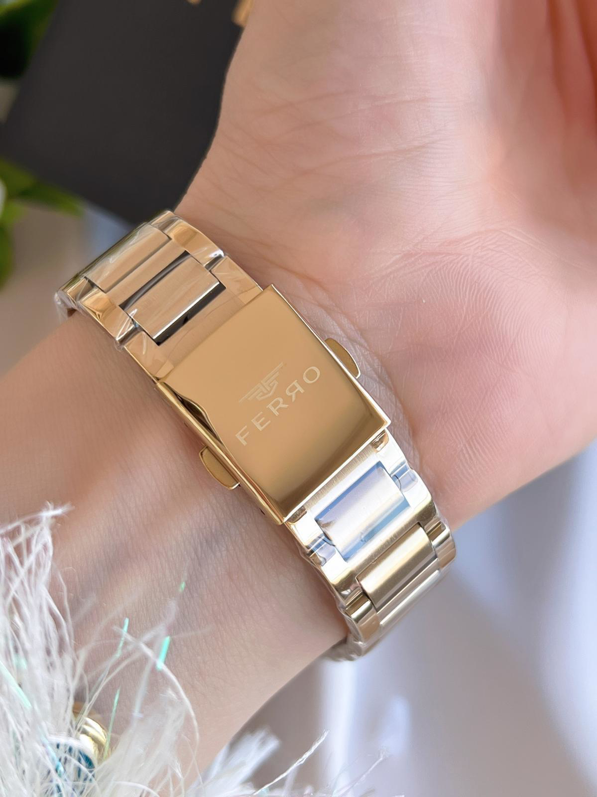 Ferro Çelik Kordon İyon Kaplama Kasa 3 Atm Suya Dayanıklı Kadın K