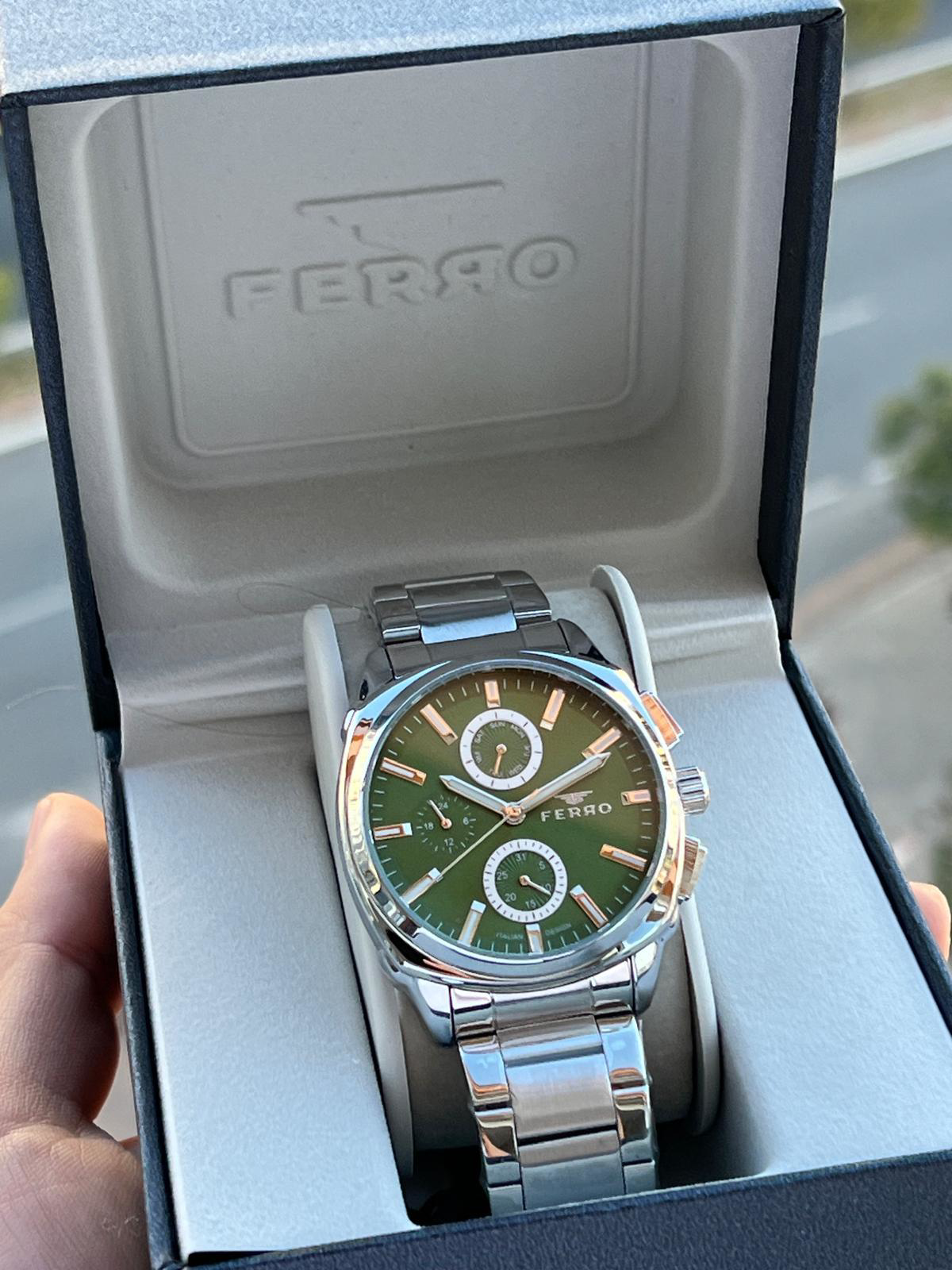 Ferro Çelik Kordon İç Fonksiyonları Aktif Chronograph 30 Mt Su Ge