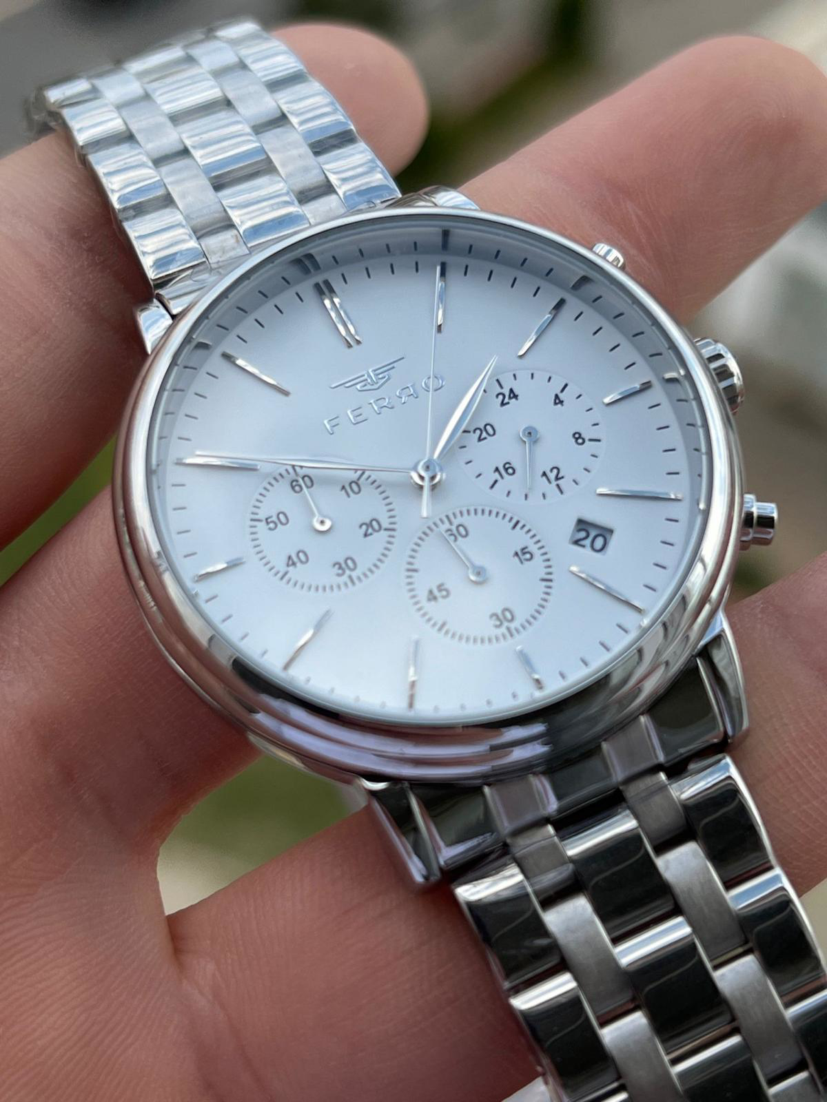 Ferro Çelik Kordon İç Fonksiyonları Aktif Chronograph 30 Mt Su Ge