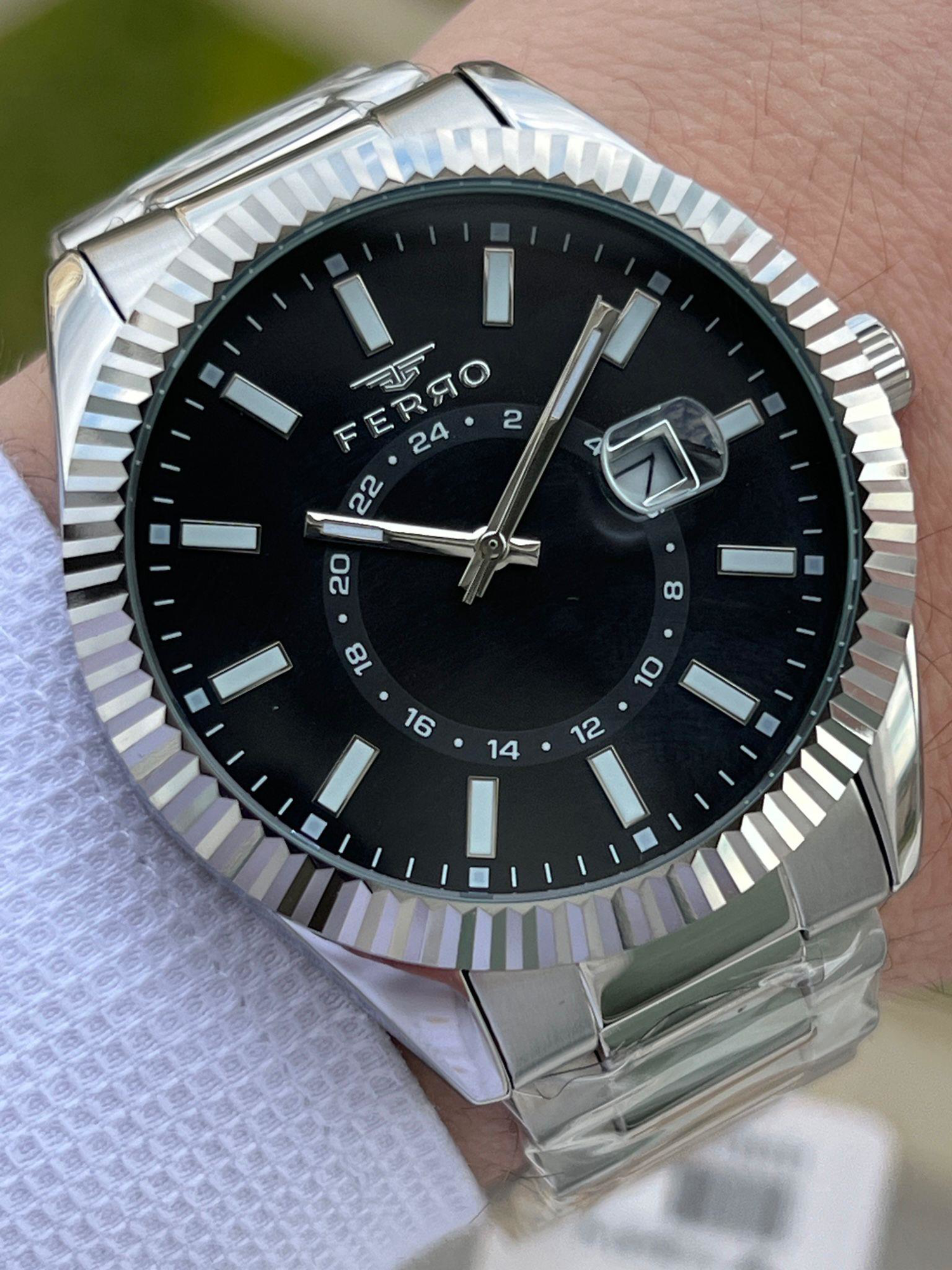 Ferro Çelik Kordon İç Fonksiyonları Aktif Chronograph 30 Mt Su Ge