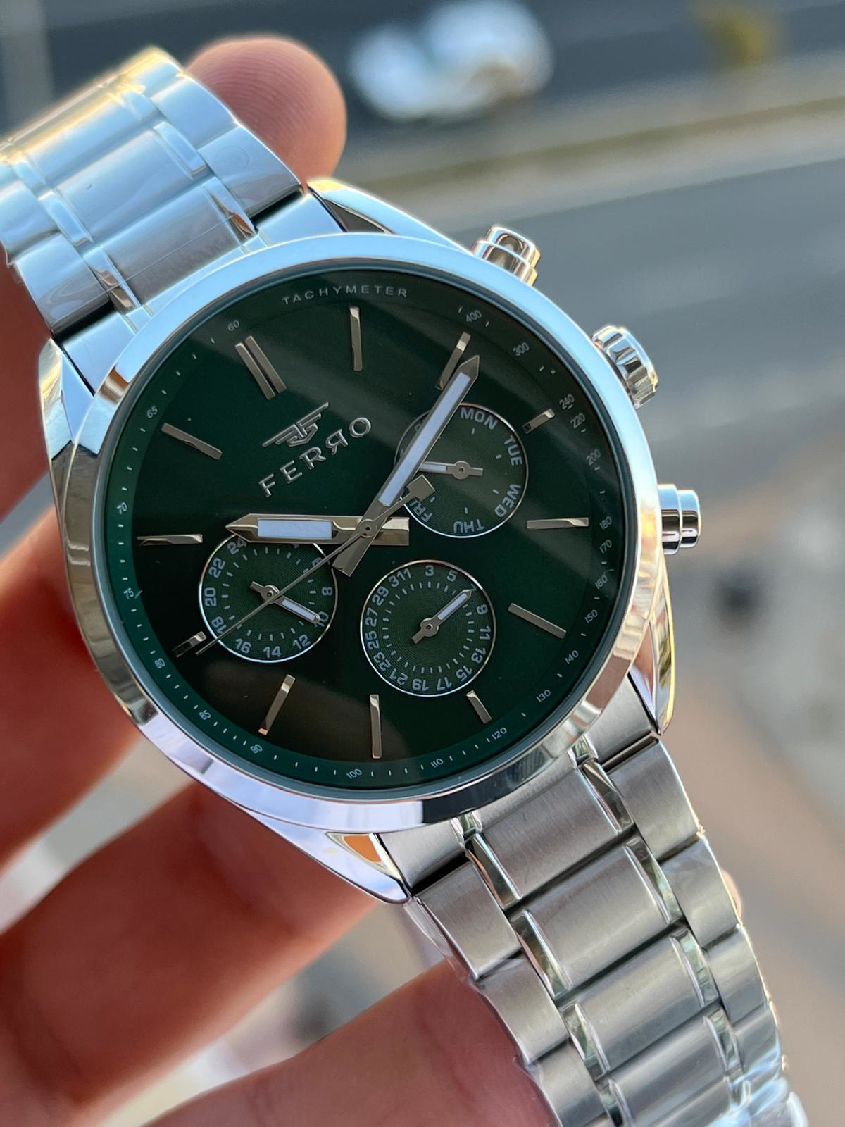Ferro Çelik Kordon İç Fonksiyonları Aktif Chronograph 30 Mt Su Ge