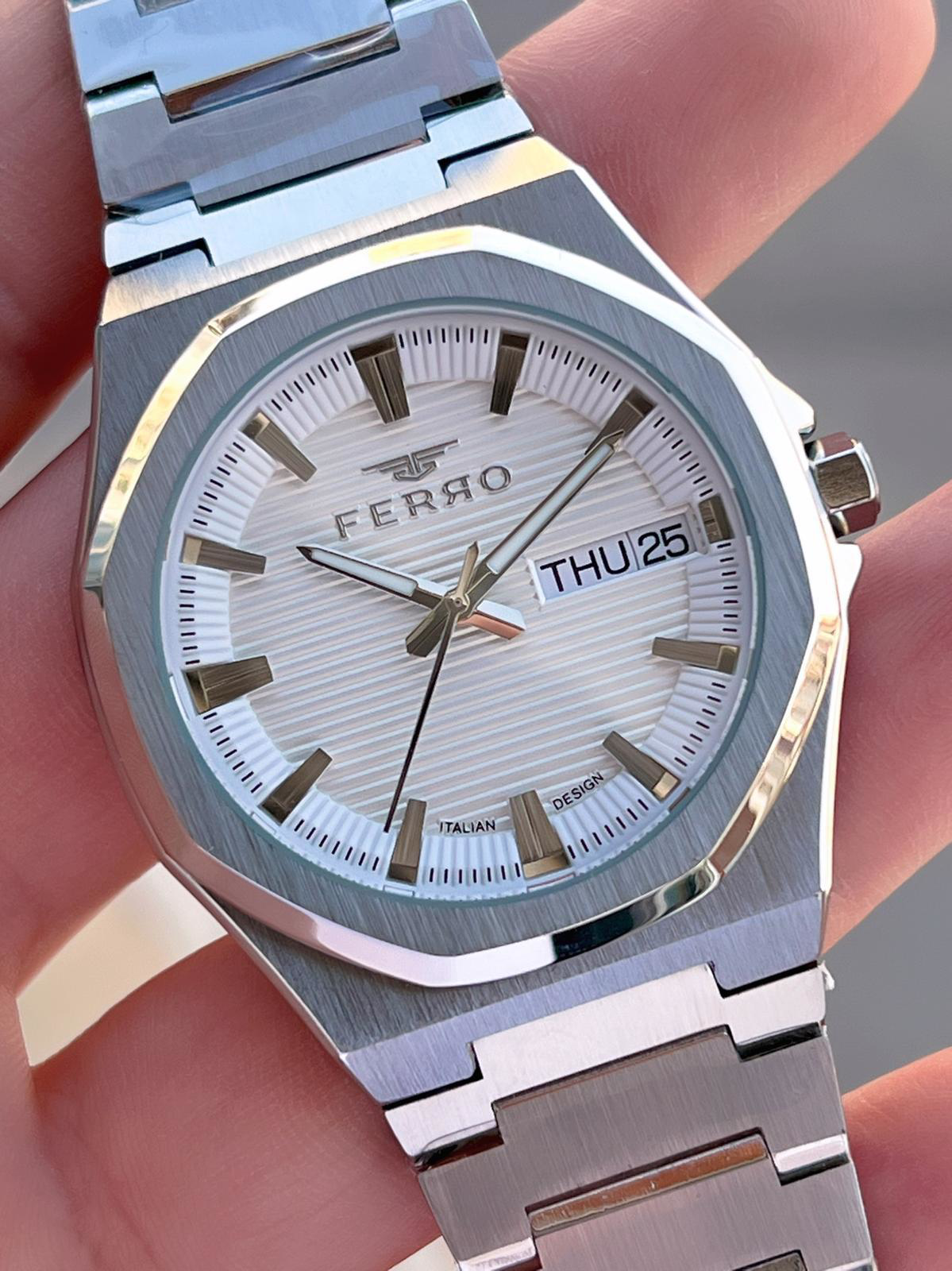 Ferro Çelik Kordon Nişan Ve Damat Saati Olarak ITALIAN DESIGN 3 A Ferro Çelik Kordon Nişan Ve Damat Saati Olarak ITALIAN DESIGN 3 A