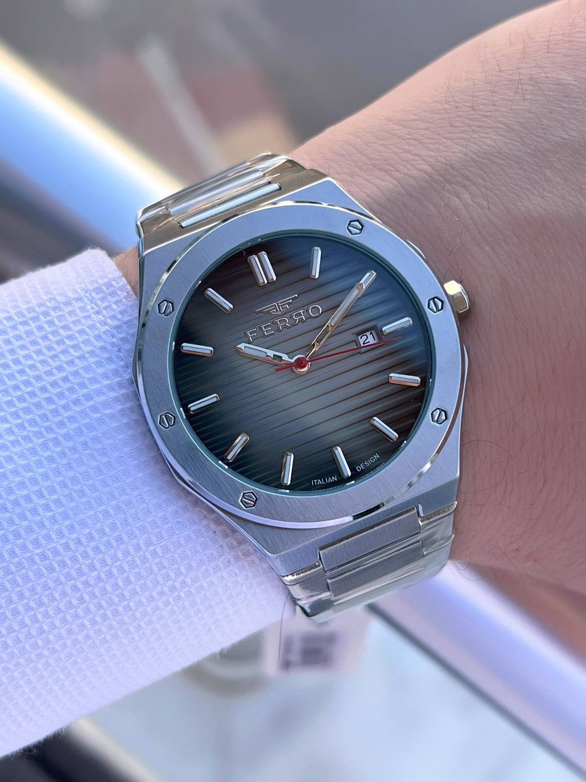 Ferro Çelik Kordon Nişan Ve Damat Saati Olarak ITALIAN DESIGN 3 A