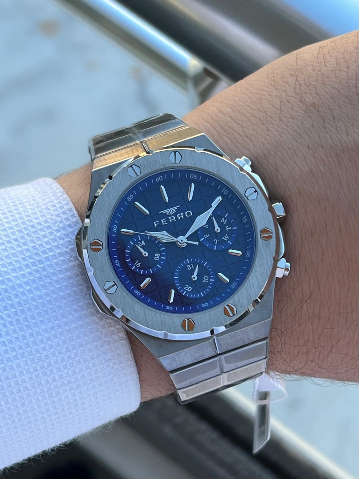 Ferro Çelik Kordon İç Fonksiyonları Aktif Chronograph 30 Mt Su Ge