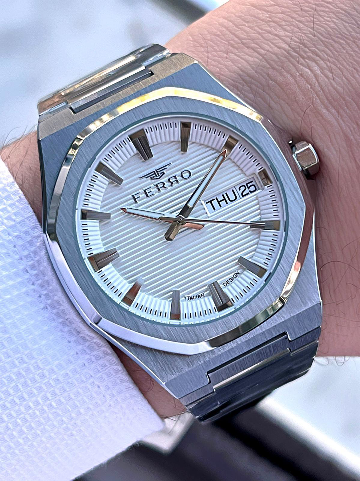 Ferro Çelik Kordon Nişan Ve Damat Saati Olarak ITALIAN DESIGN 3 A Ferro Çelik Kordon Nişan Ve Damat Saati Olarak ITALIAN DESIGN 3 A