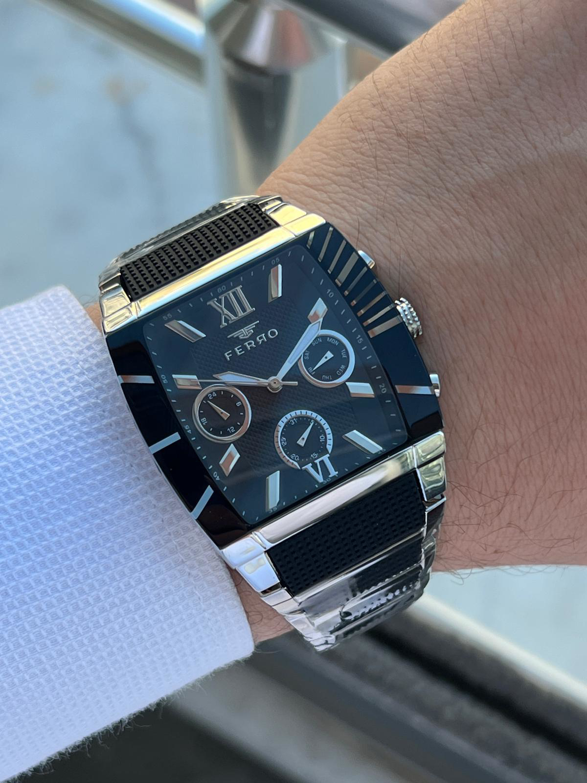 Ferro Çelik Kordon İç Fonksiyonları Aktif Chronograph 30 Mt Su Ge