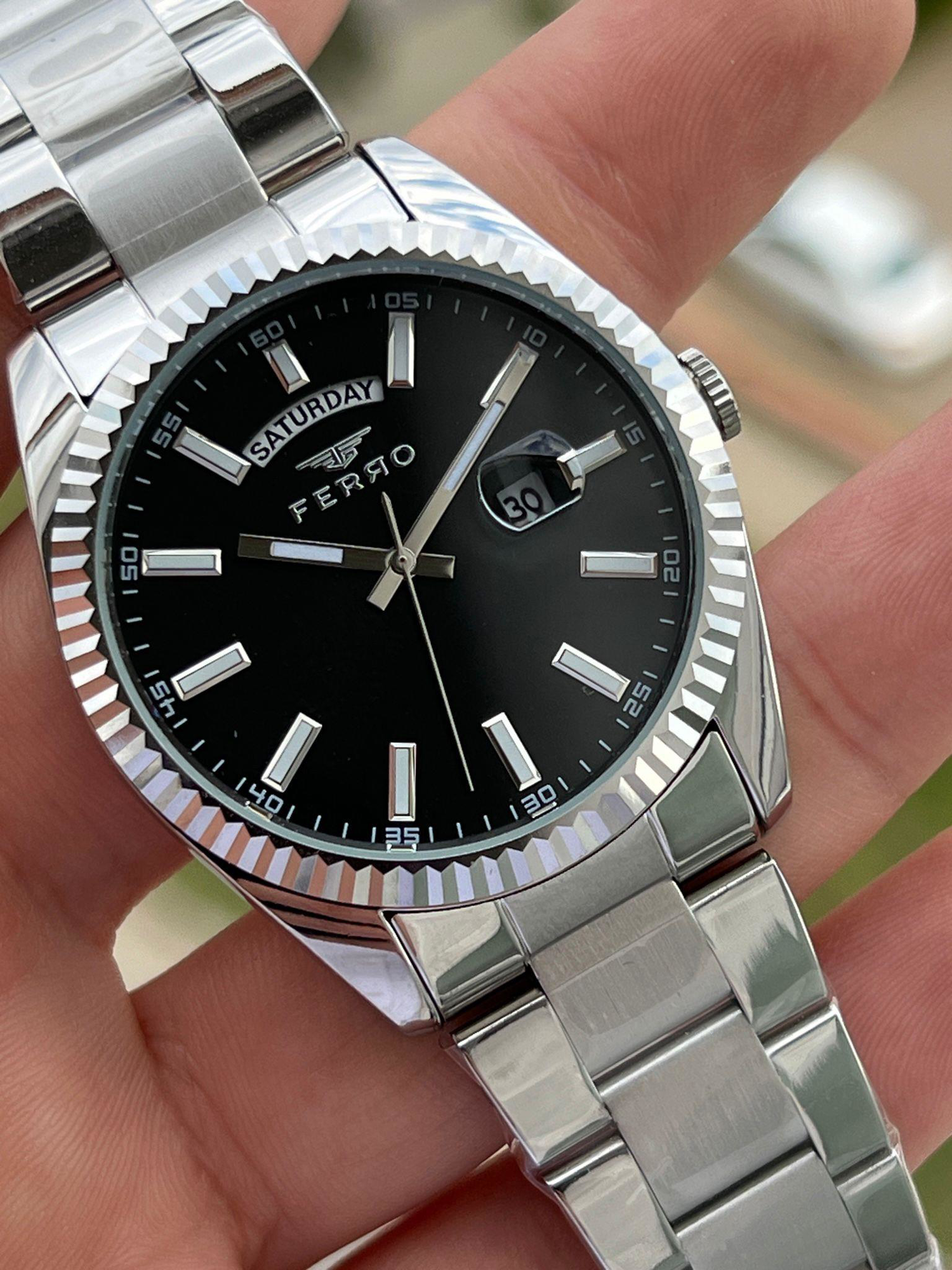 Ferro Çelik Kordon İç Fonksiyonları Aktif Chronograph 30 Mt Su Ge