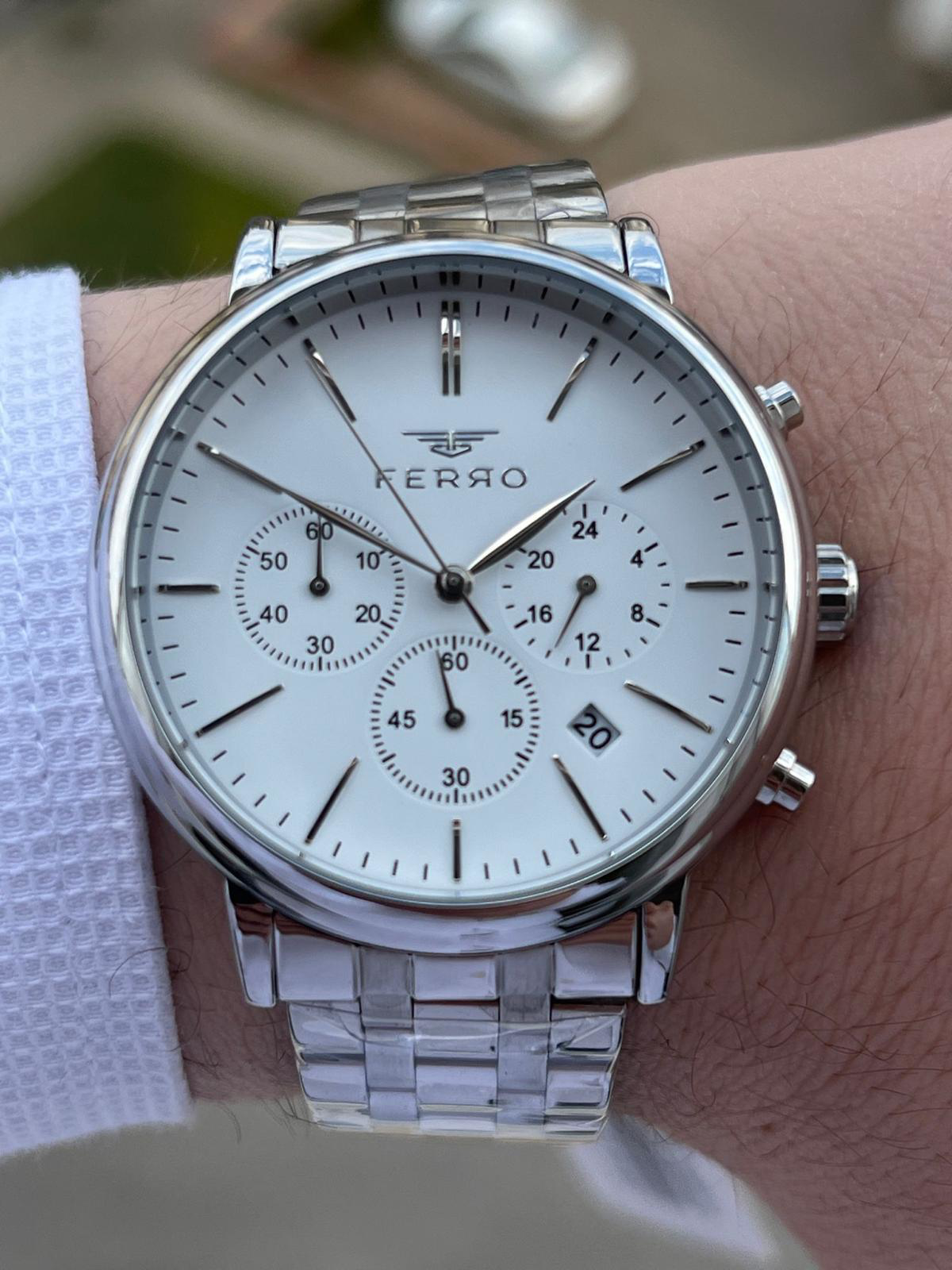 Ferro Çelik Kordon İç Fonksiyonları Aktif Chronograph 30 Mt Su Ge