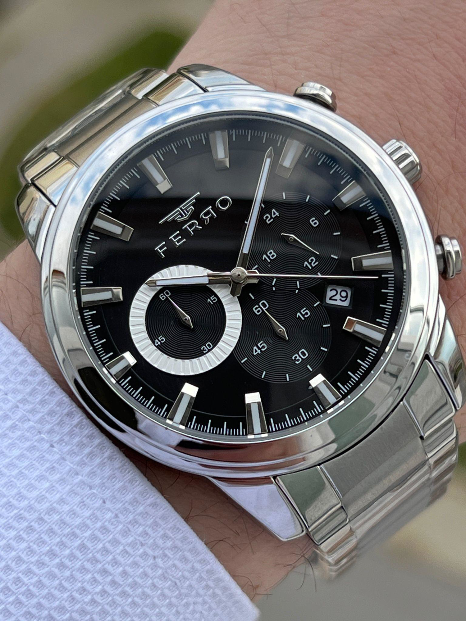 Ferro Çelik Kordon İç Fonksiyonları Aktif Chronograph 30 Mt Su Ge
