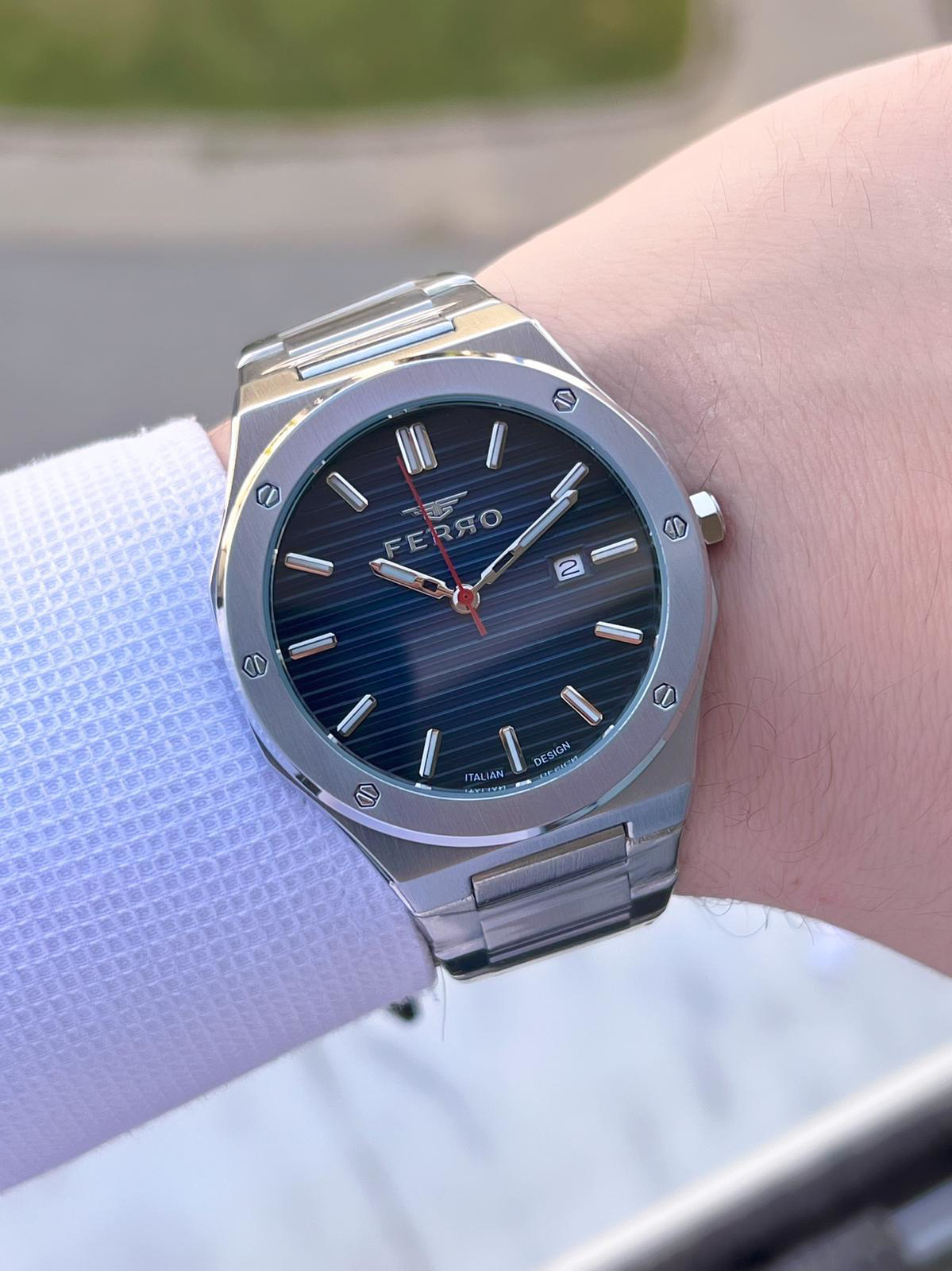 Ferro Çelik Kordon Nişan Ve Damat Saati Olarak ITALIAN DESIGN 3 A