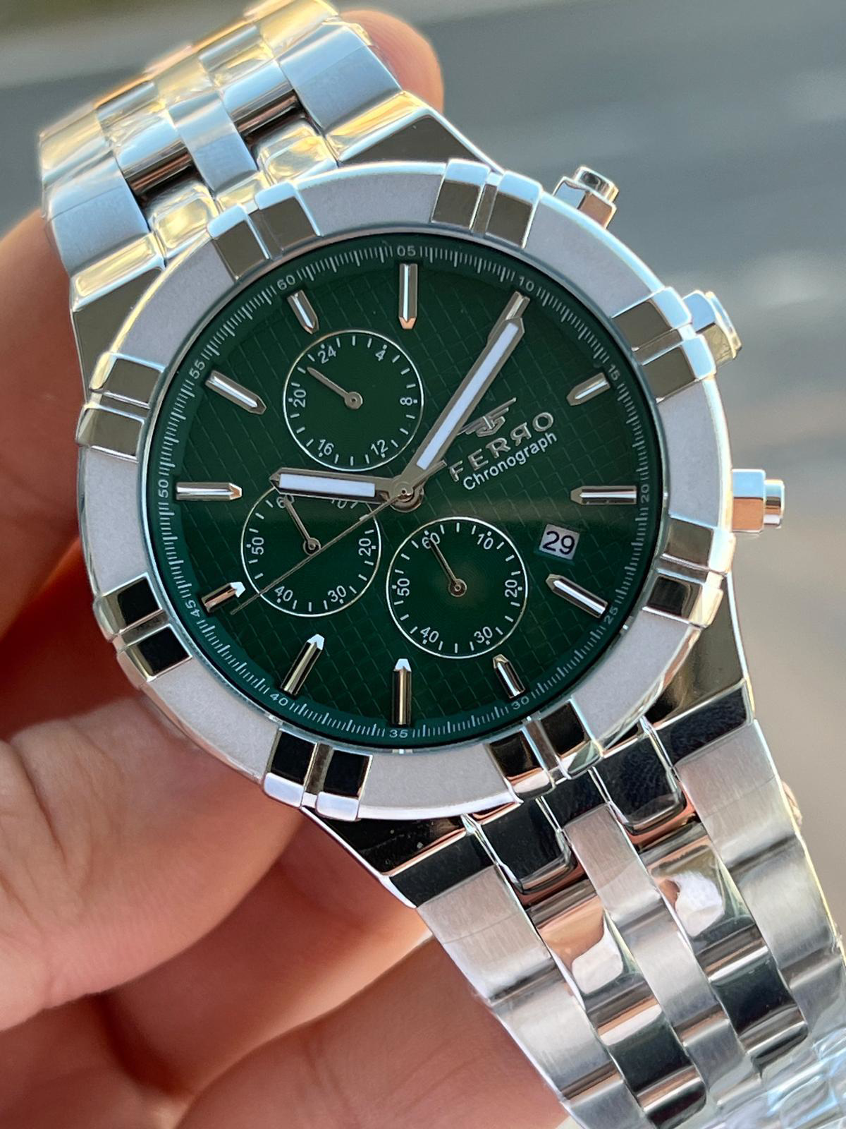 Ferro Çelik Kordon İç Fonksiyonları Aktif Chronograph 30 Mt Su Ge